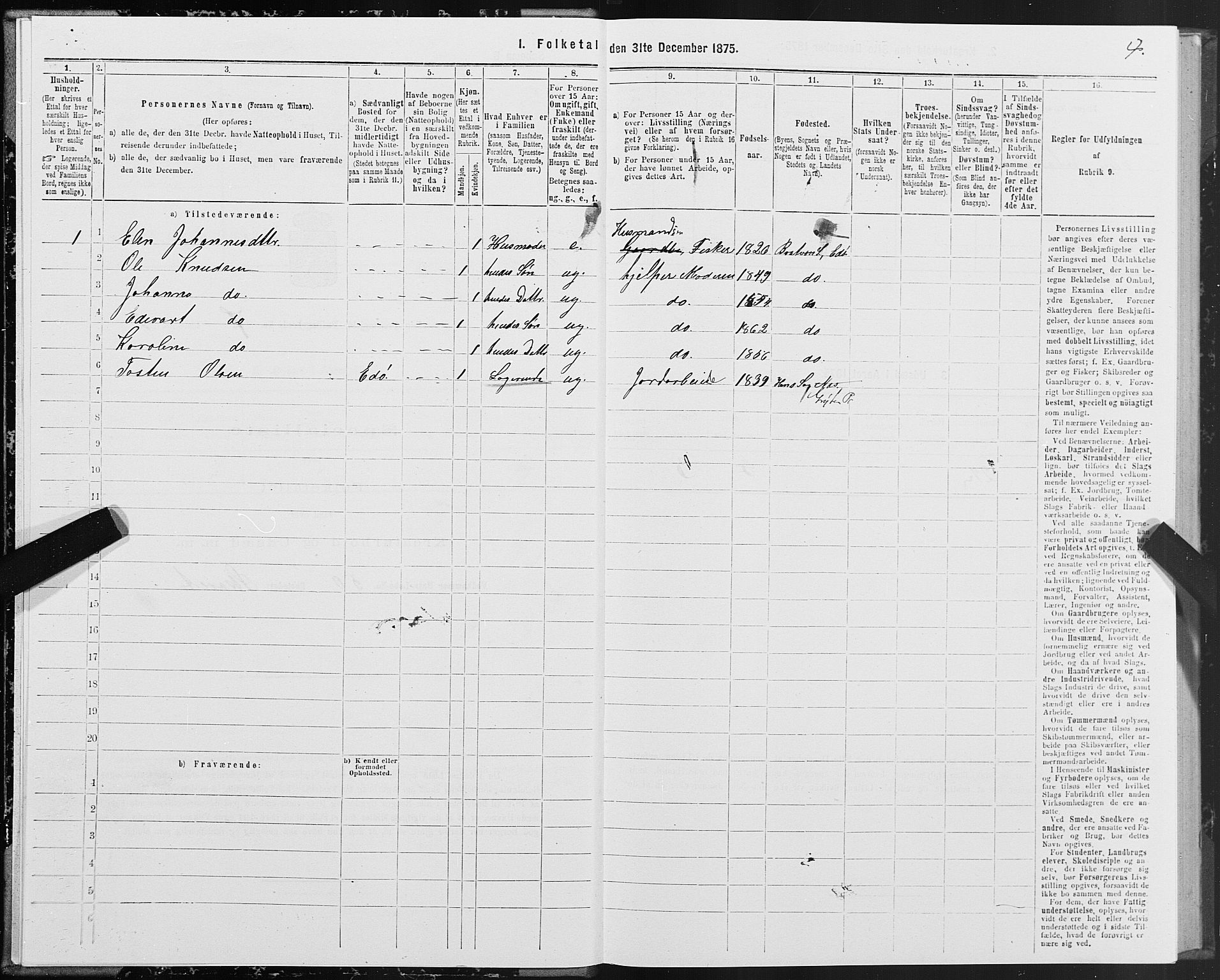 SAT, 1875 census for 1573P Edøy, 1875, p. 3004