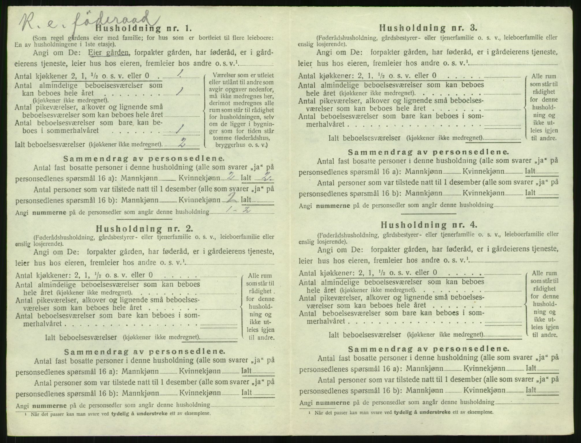 SAT, 1920 census for Sylte, 1920, p. 456