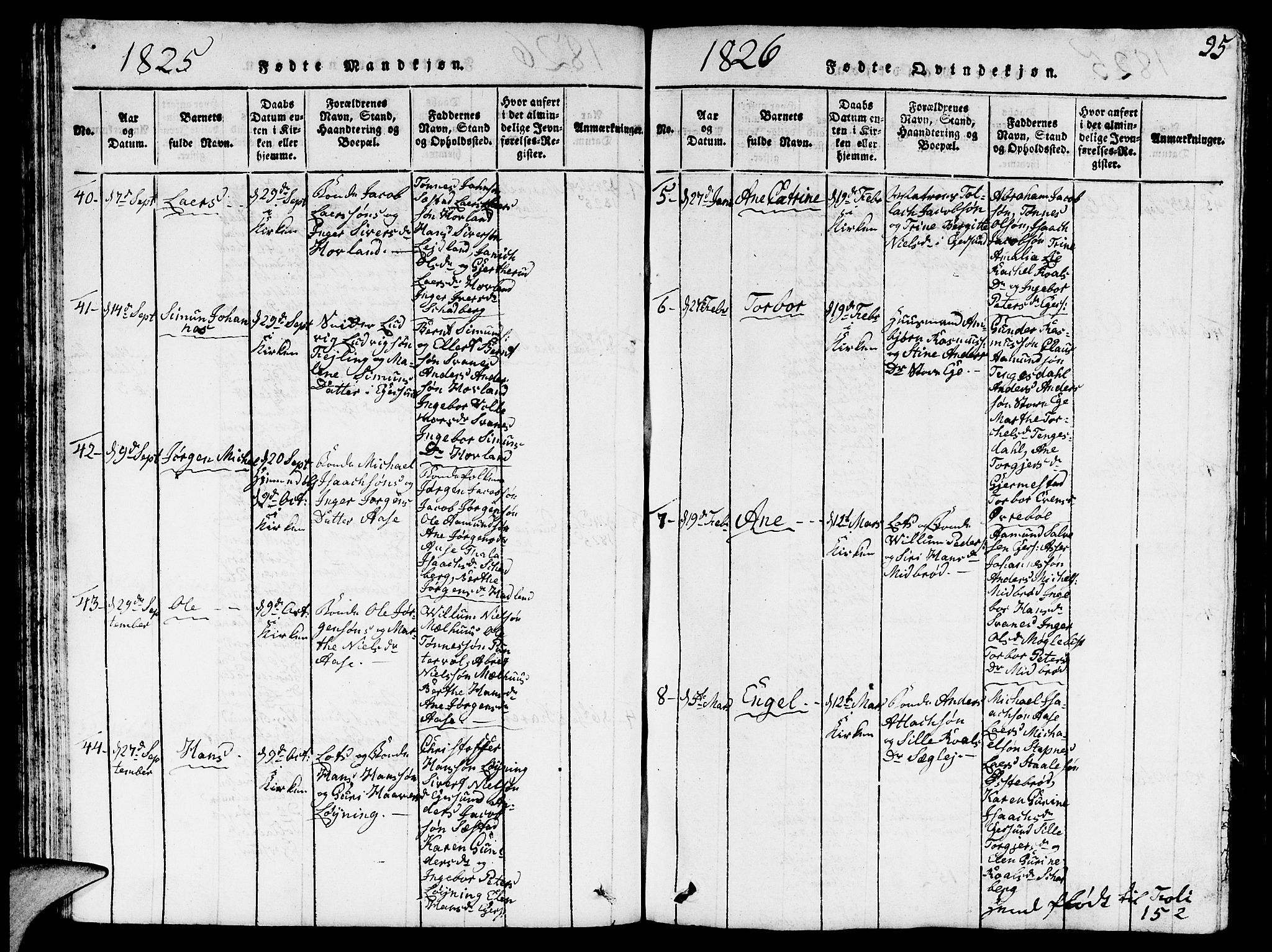 Eigersund sokneprestkontor, SAST/A-101807/S09/L0001: Parish register (copy) no. B 1, 1815-1827, p. 95
