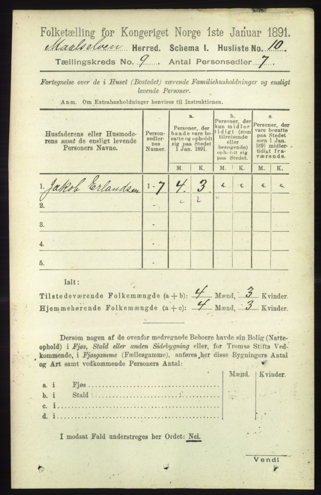 RA, 1891 census for 1924 Målselv, 1891, p. 2720