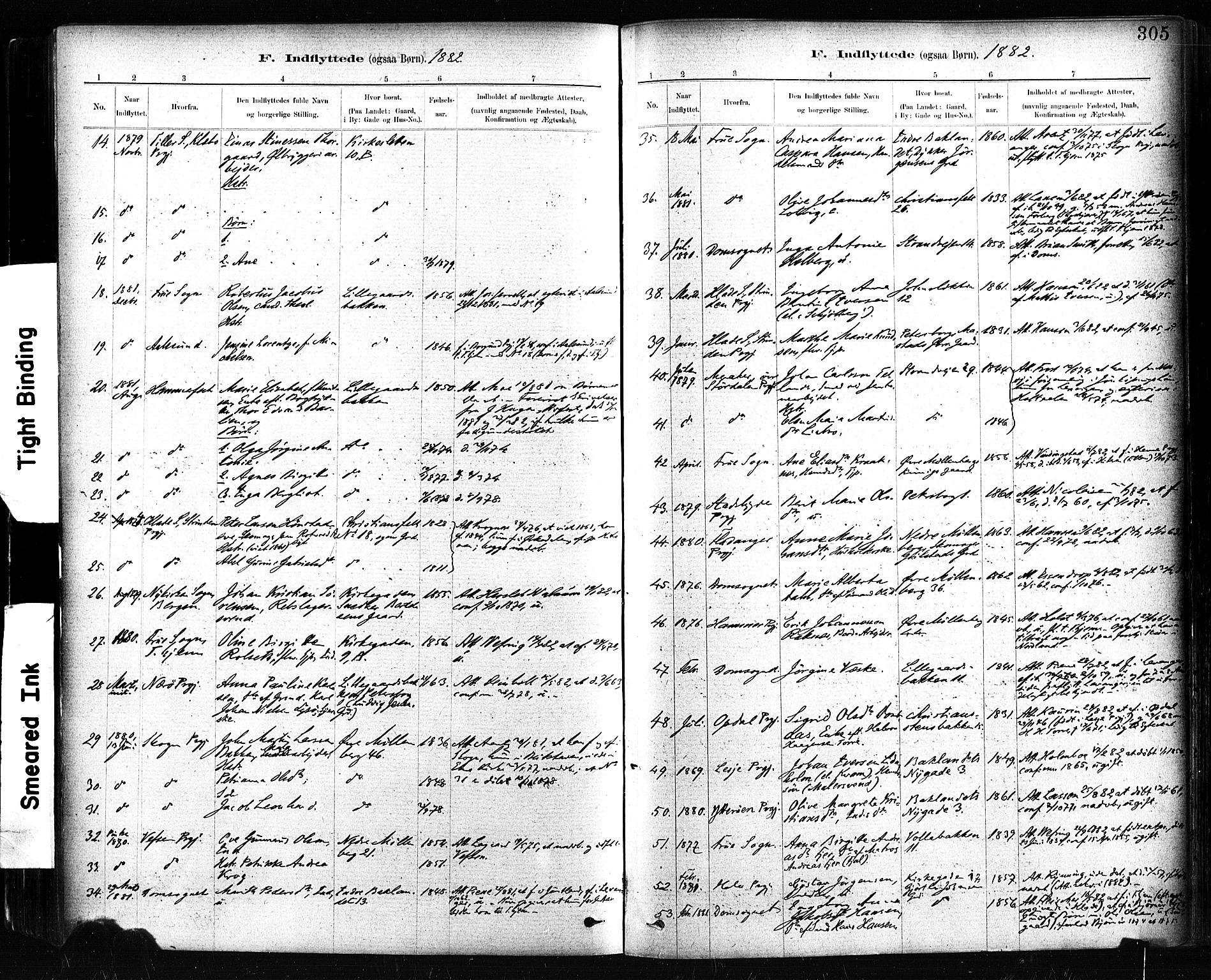 Ministerialprotokoller, klokkerbøker og fødselsregistre - Sør-Trøndelag, SAT/A-1456/604/L0189: Parish register (official) no. 604A10, 1878-1892, p. 305