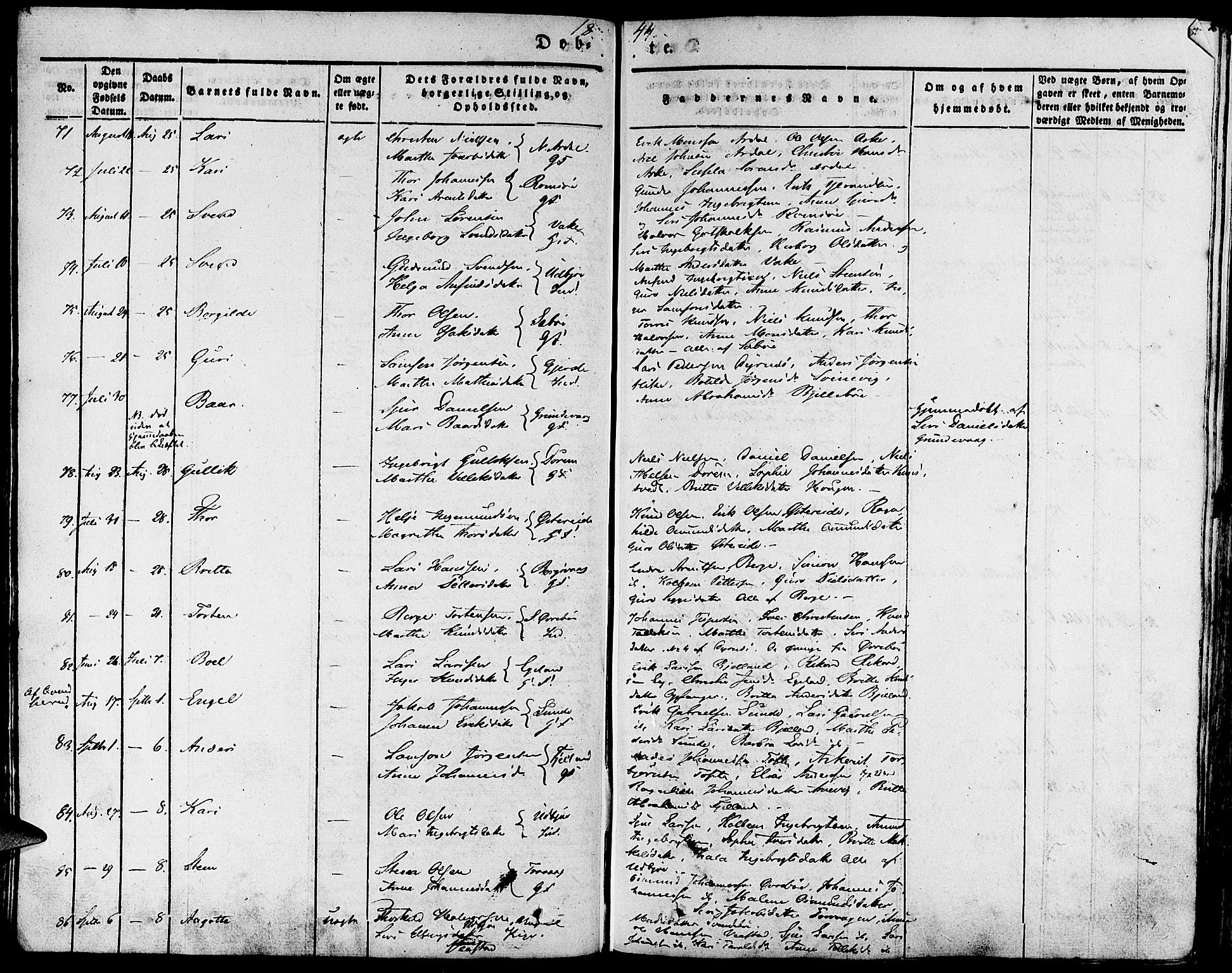 Fjelberg sokneprestembete, SAB/A-75201/H/Haa: Parish register (official) no. A 6, 1835-1851, p. 85