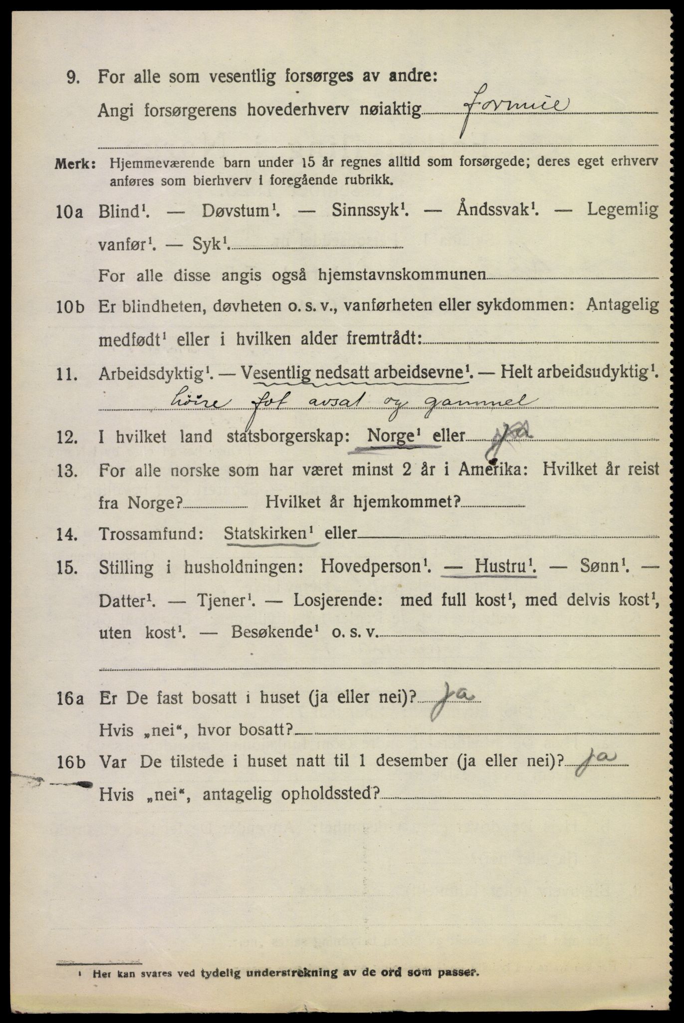 SAKO, 1920 census for Rauland, 1920, p. 1797