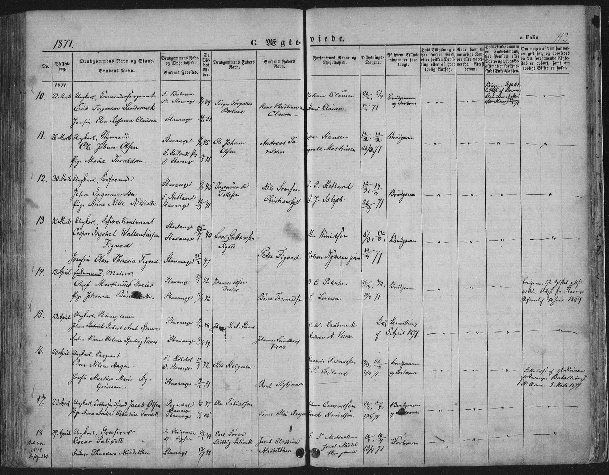 Domkirken sokneprestkontor, SAST/A-101812/001/30/30BA/L0019: Parish register (official) no. A 18, 1857-1877, p. 112