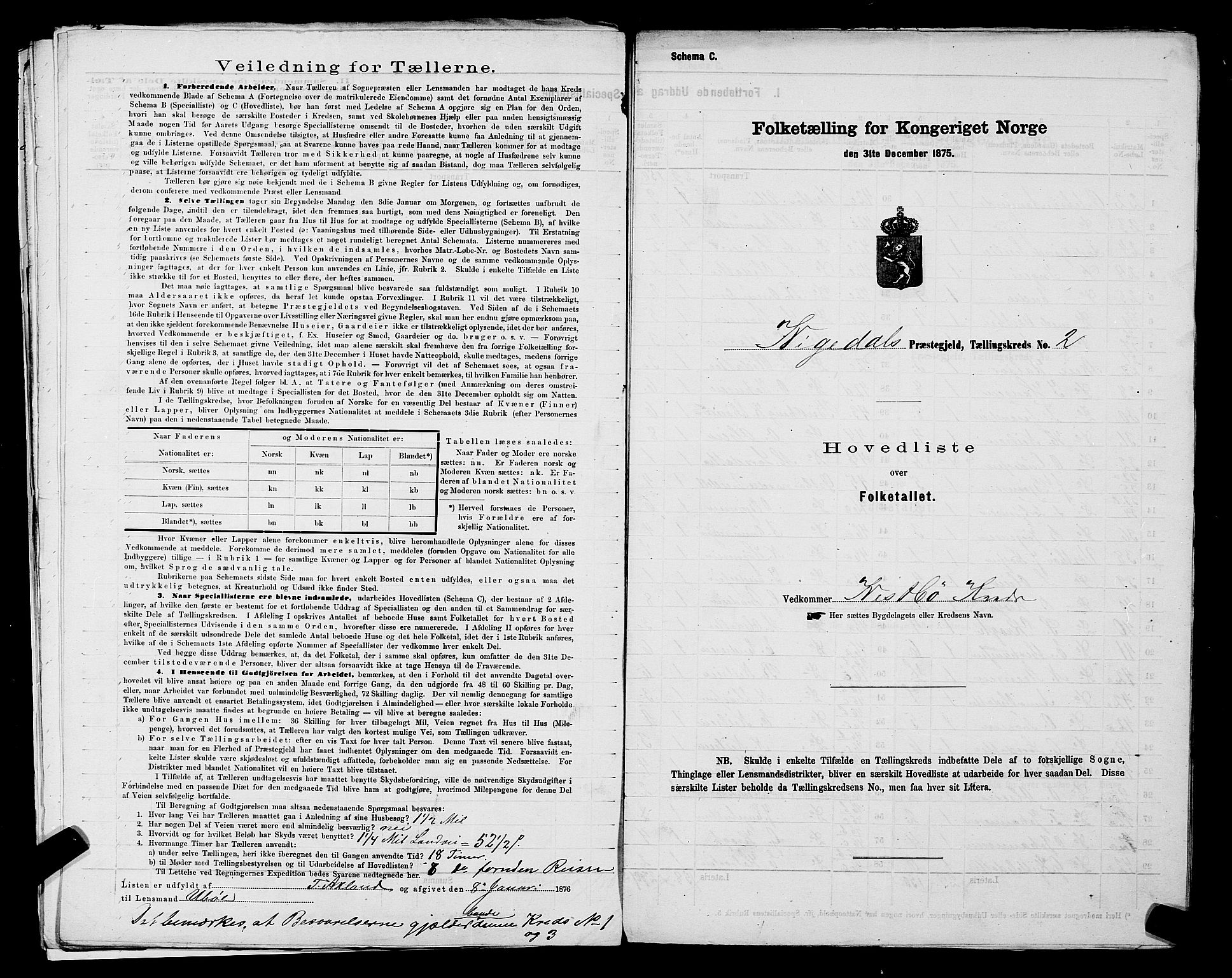 SAST, 1875 census for 1157P Vikedal, 1875, p. 8