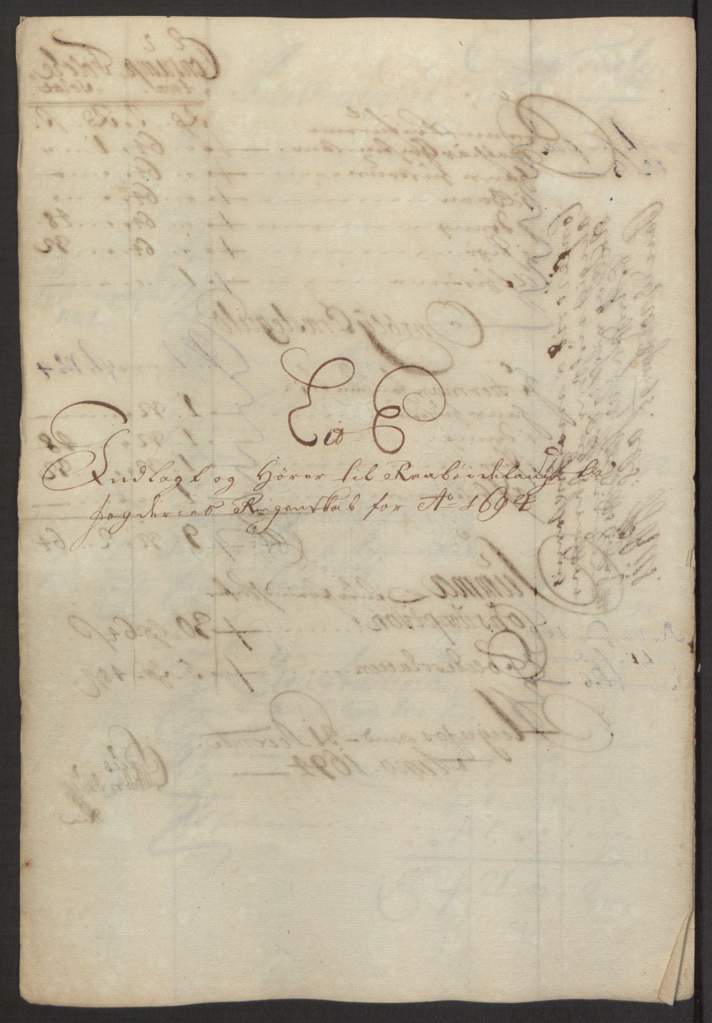 Rentekammeret inntil 1814, Reviderte regnskaper, Fogderegnskap, AV/RA-EA-4092/R40/L2444: Fogderegnskap Råbyggelag, 1693-1696, p. 118