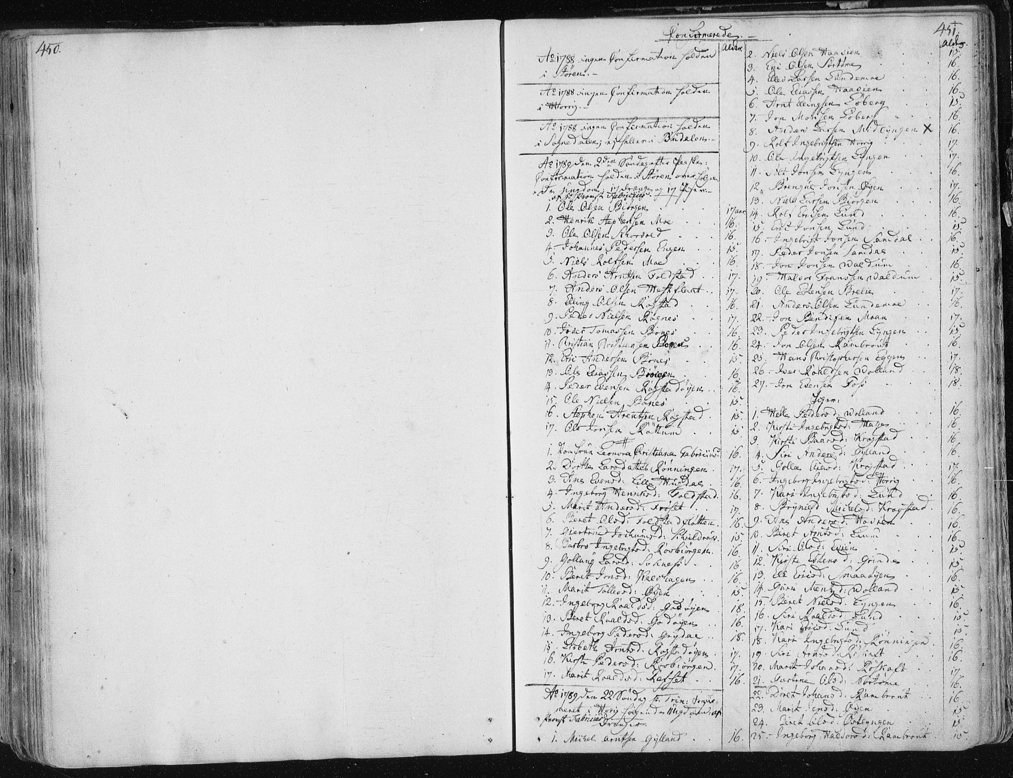 Ministerialprotokoller, klokkerbøker og fødselsregistre - Sør-Trøndelag, SAT/A-1456/687/L0992: Parish register (official) no. 687A03 /1, 1788-1815, p. 450-451