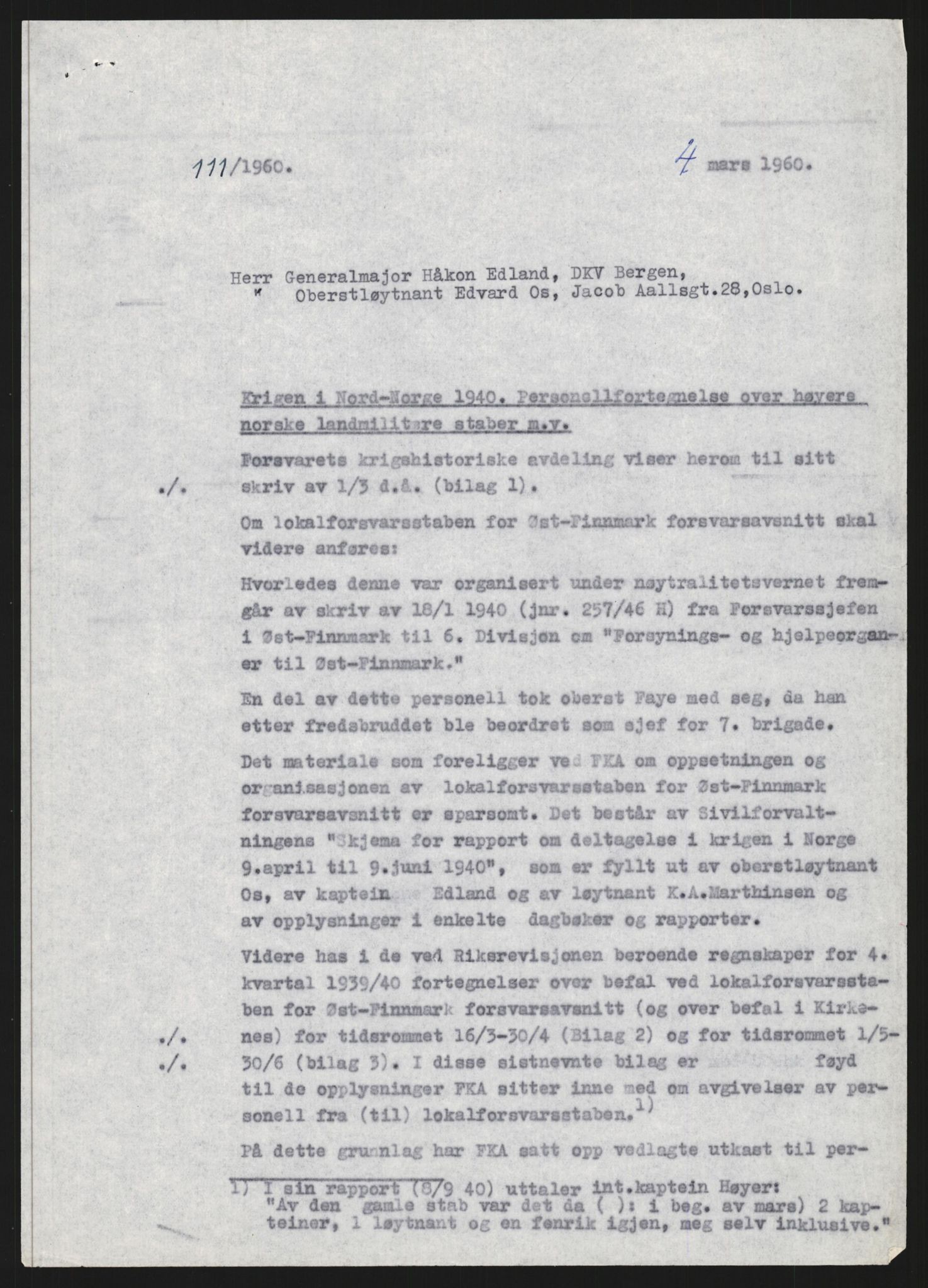 Forsvaret, Forsvarets krigshistoriske avdeling, AV/RA-RAFA-2017/Y/Yb/L0132: II-C-11-600  -  6. Divisjon / 6. Distriktskommando, 1940-1960, p. 25