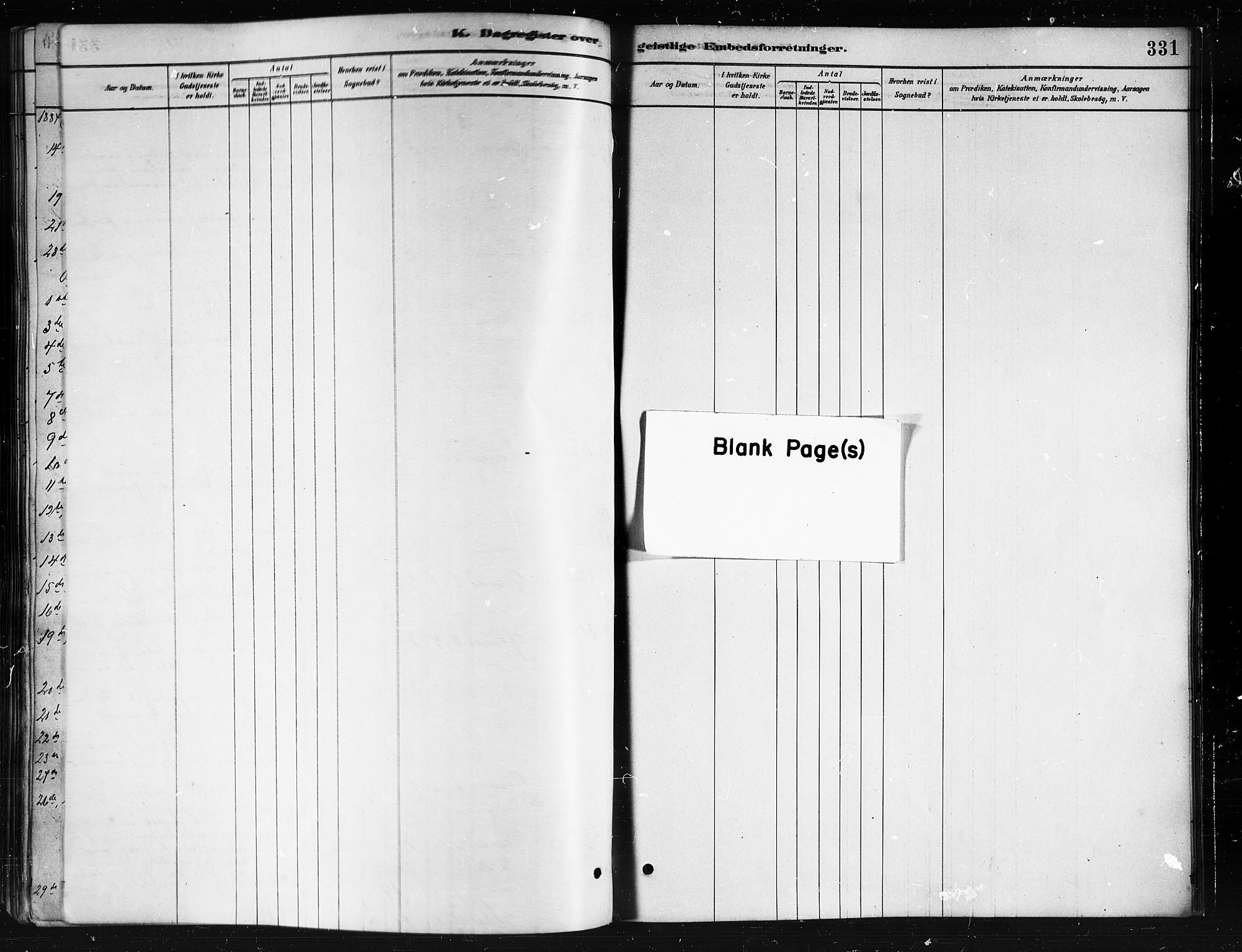 Ministerialprotokoller, klokkerbøker og fødselsregistre - Nordland, AV/SAT-A-1459/893/L1335: Parish register (official) no. 893A08 /1, 1878-1884, p. 331