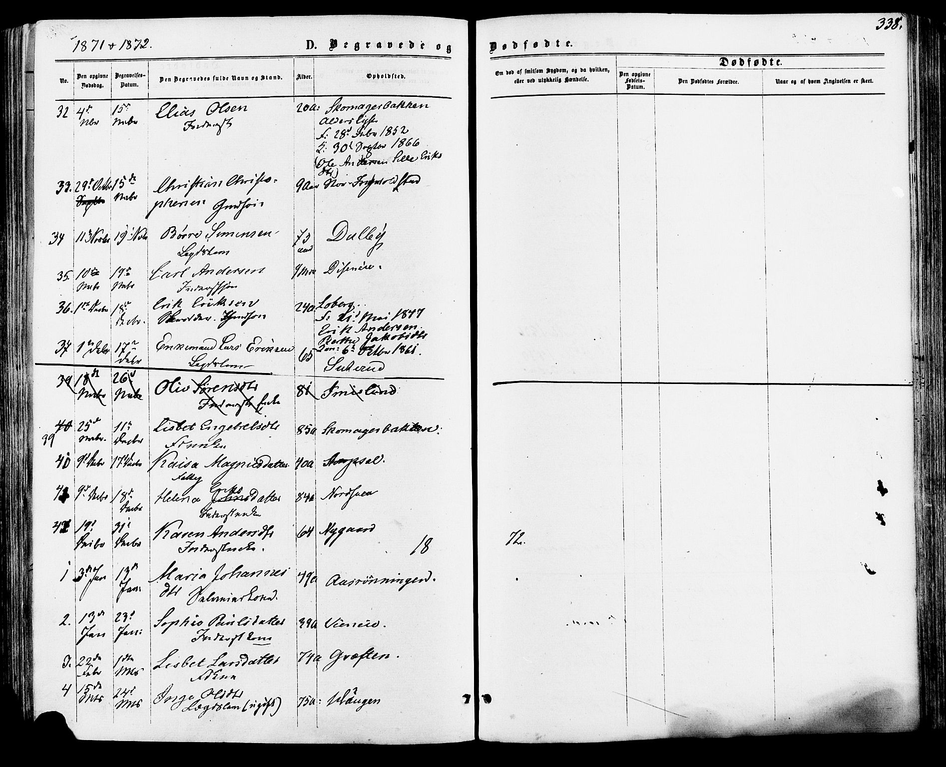 Vang prestekontor, Hedmark, SAH/PREST-008/H/Ha/Haa/L0015: Parish register (official) no. 15, 1871-1885, p. 338