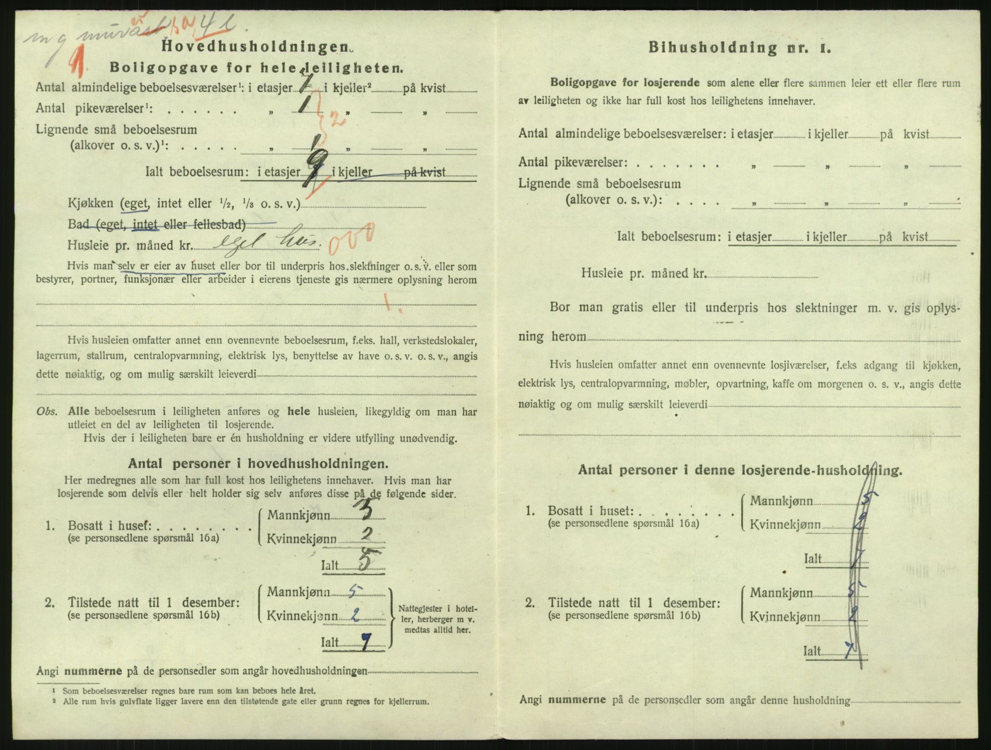 SAK, 1920 census for Grimstad, 1920, p. 1654