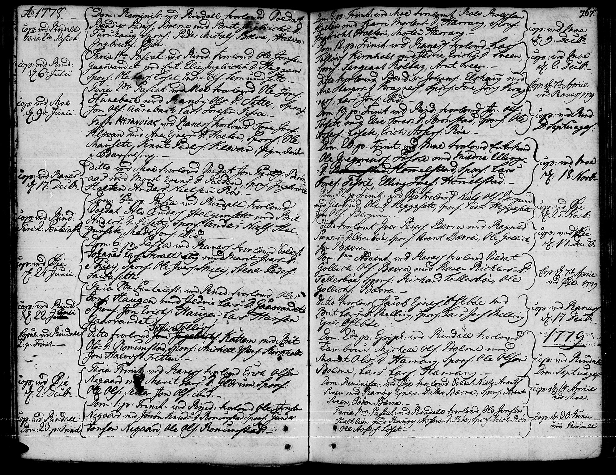 Ministerialprotokoller, klokkerbøker og fødselsregistre - Møre og Romsdal, AV/SAT-A-1454/595/L1039: Parish register (official) no. 595A01, 1750-1796, p. 267