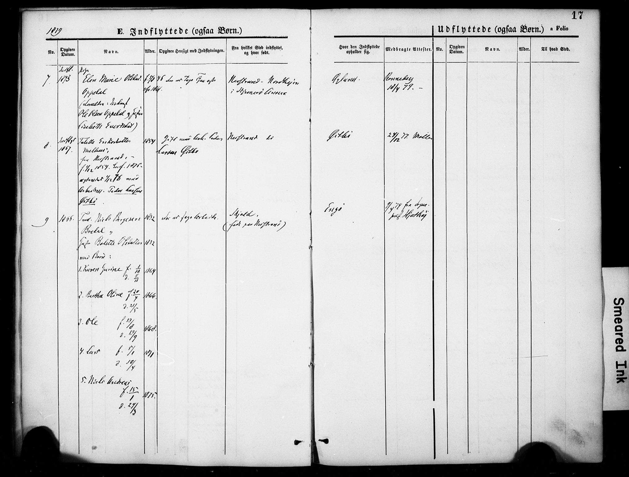 Hetland sokneprestkontor, SAST/A-101826/30/30BA/L0007: Parish register (official) no. A 7, 1870-1924, p. 17