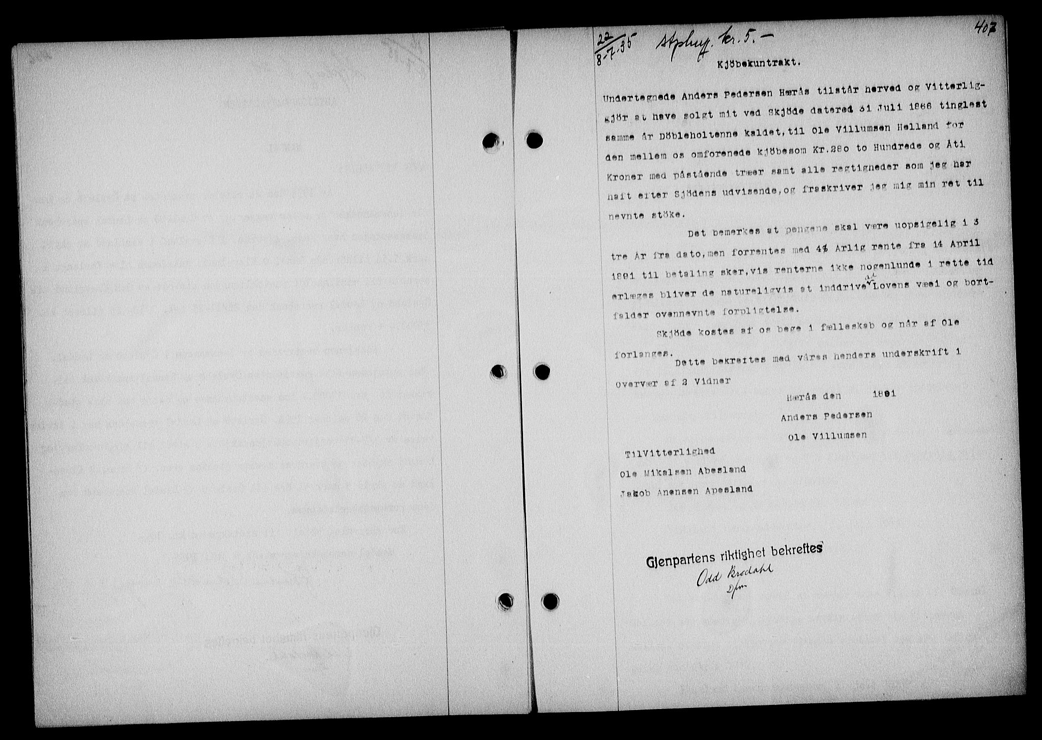 Mandal sorenskriveri, SAK/1221-0005/001/G/Gb/Gba/L0068: Mortgage book no. A-5, 1934-1935, Deed date: 29.07.1935