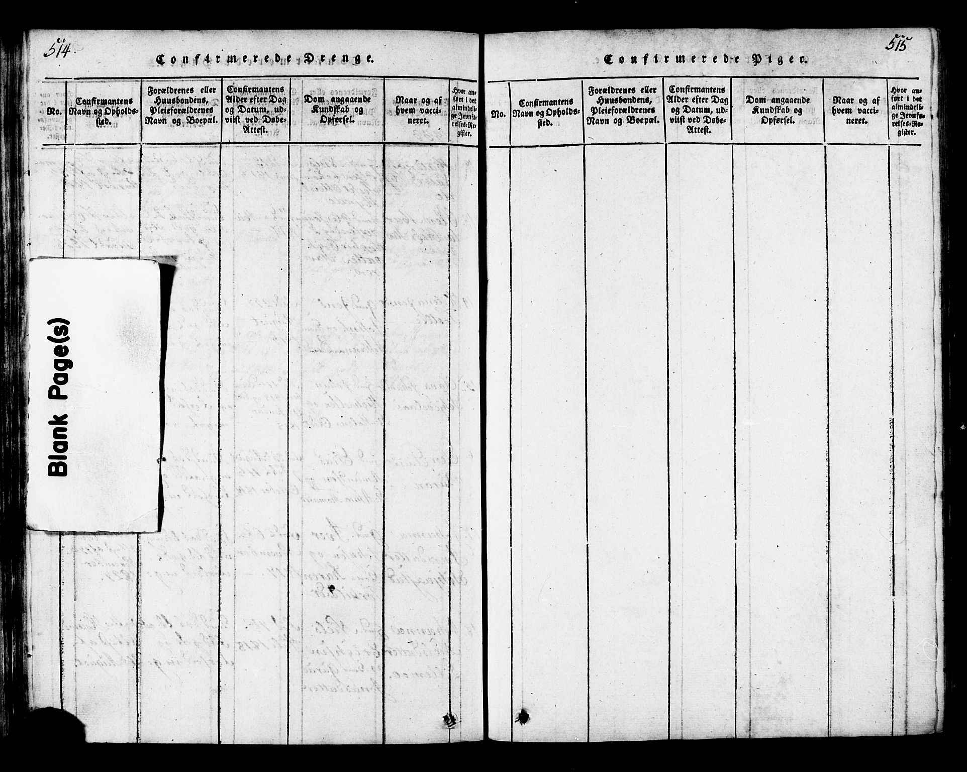 Ministerialprotokoller, klokkerbøker og fødselsregistre - Nord-Trøndelag, SAT/A-1458/717/L0169: Parish register (copy) no. 717C01, 1816-1834, p. 514-515