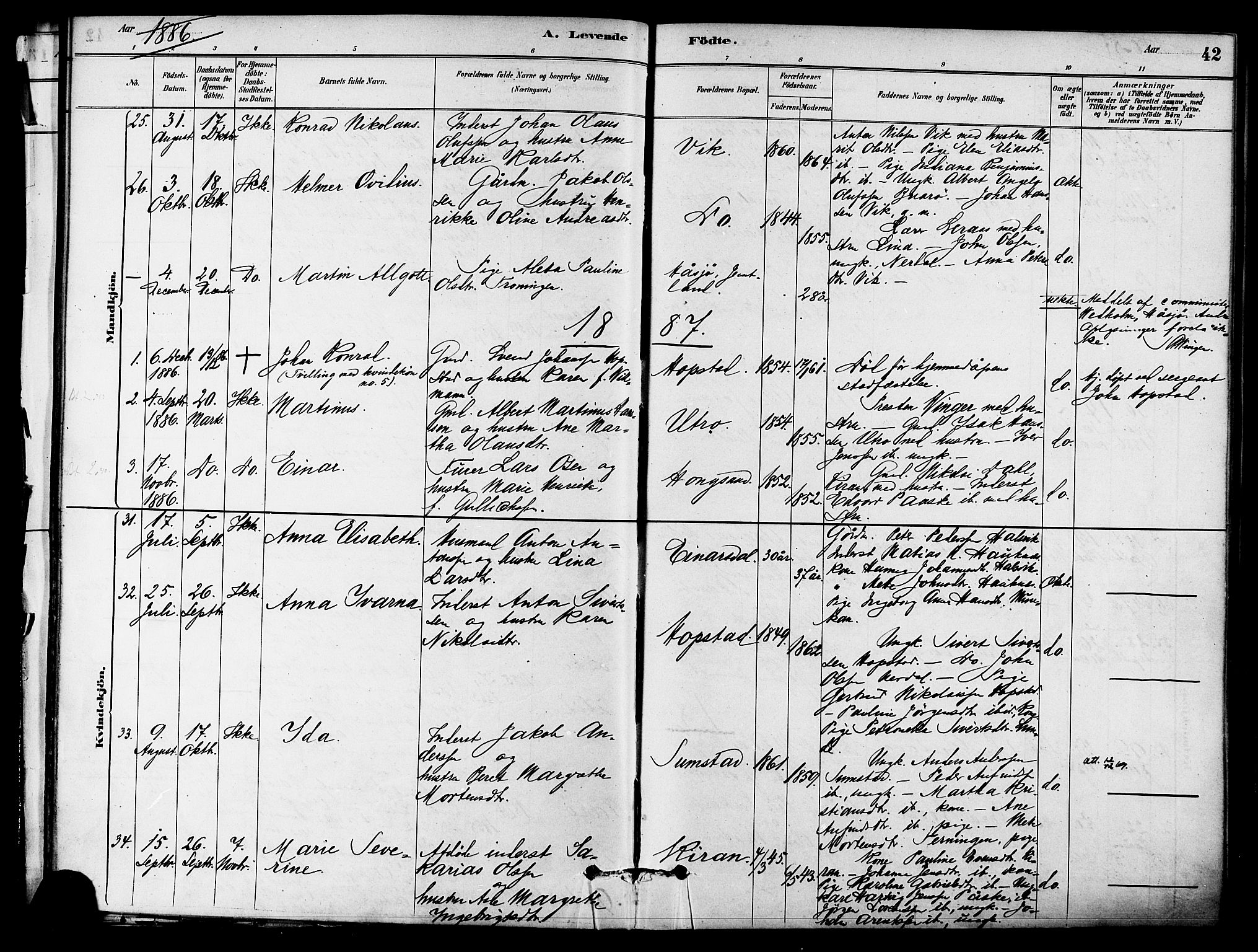 Ministerialprotokoller, klokkerbøker og fødselsregistre - Sør-Trøndelag, SAT/A-1456/657/L0707: Parish register (official) no. 657A08, 1879-1893, p. 42