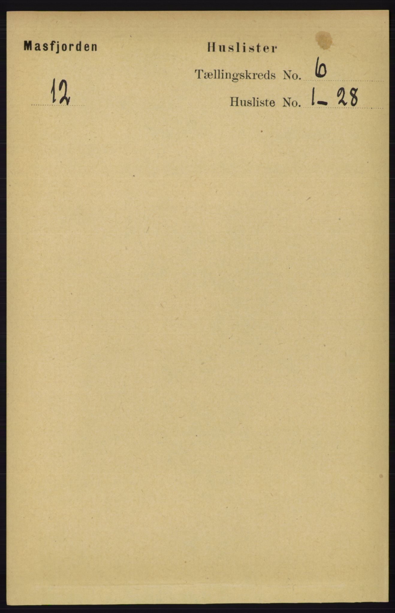 RA, 1891 census for 1266 Masfjorden, 1891, p. 922