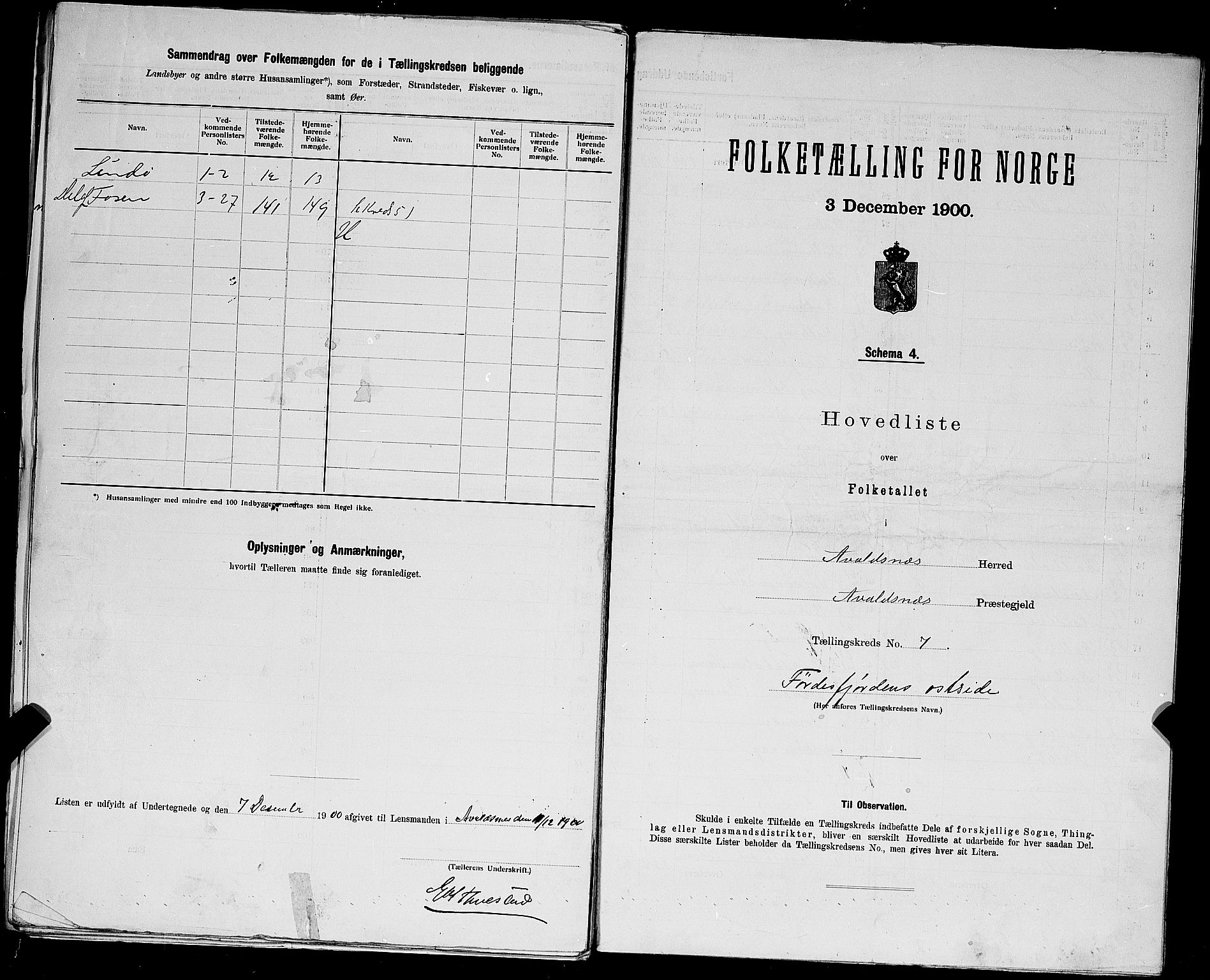 SAST, 1900 census for Avaldsnes, 1900, p. 38