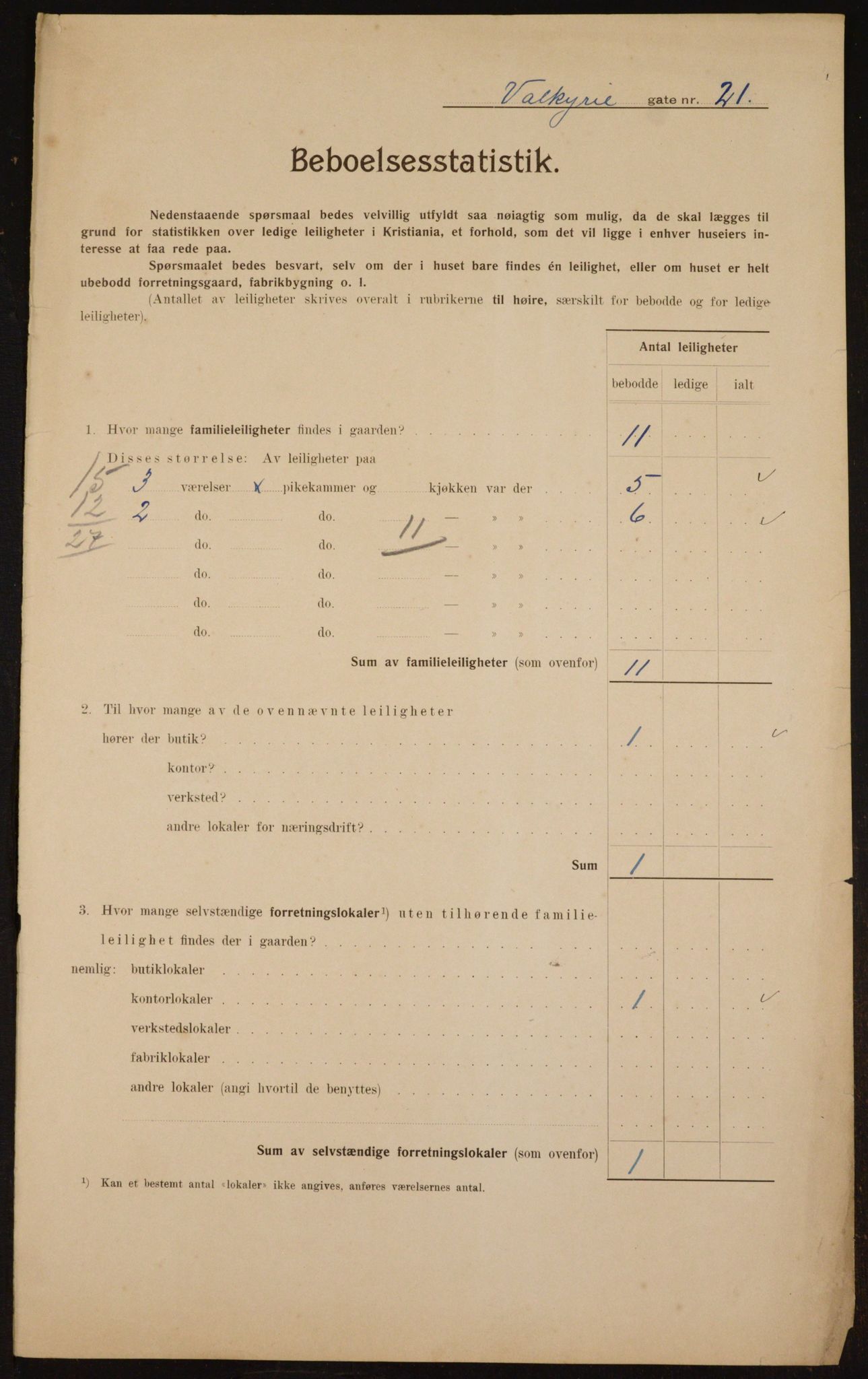 OBA, Municipal Census 1910 for Kristiania, 1910, p. 115493