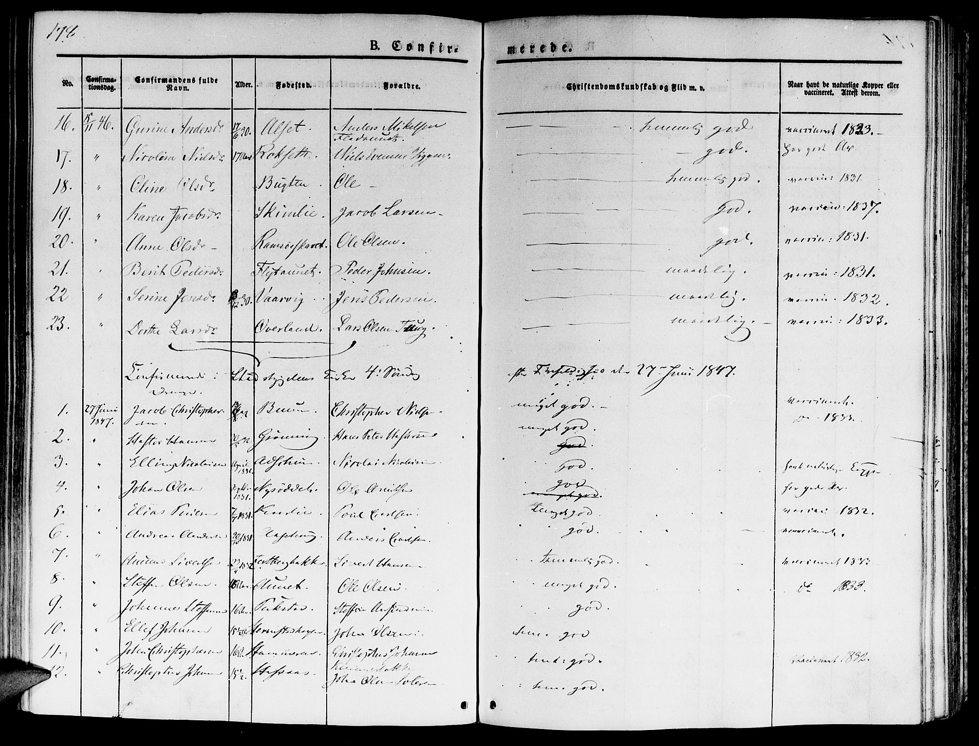 Ministerialprotokoller, klokkerbøker og fødselsregistre - Sør-Trøndelag, AV/SAT-A-1456/646/L0610: Parish register (official) no. 646A08, 1837-1847, p. 178