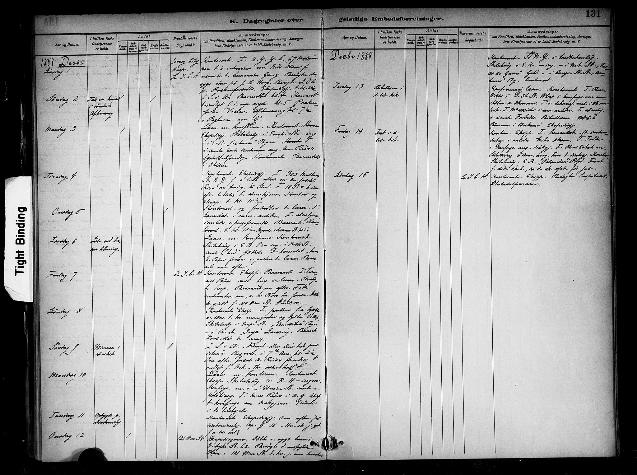 Den norske sjømannsmisjon i utlandet/New York, SAB/SAB/PA-0110/H/Ha/L0002: Parish register (official) no. A 2, 1886-1888, p. 131