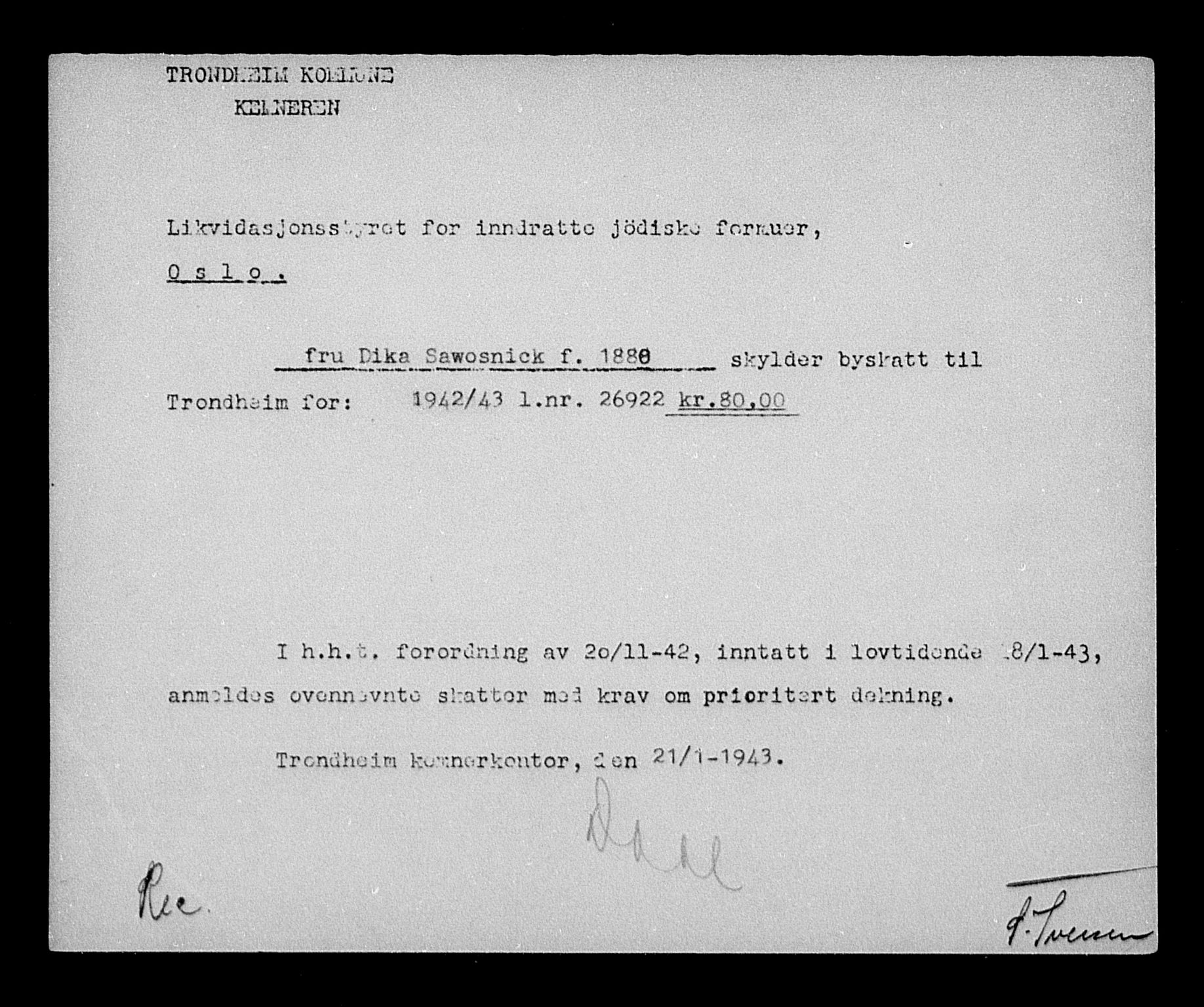 Justisdepartementet, Tilbakeføringskontoret for inndratte formuer, RA/S-1564/H/Hc/Hca/L0907: --, 1945-1947, p. 516