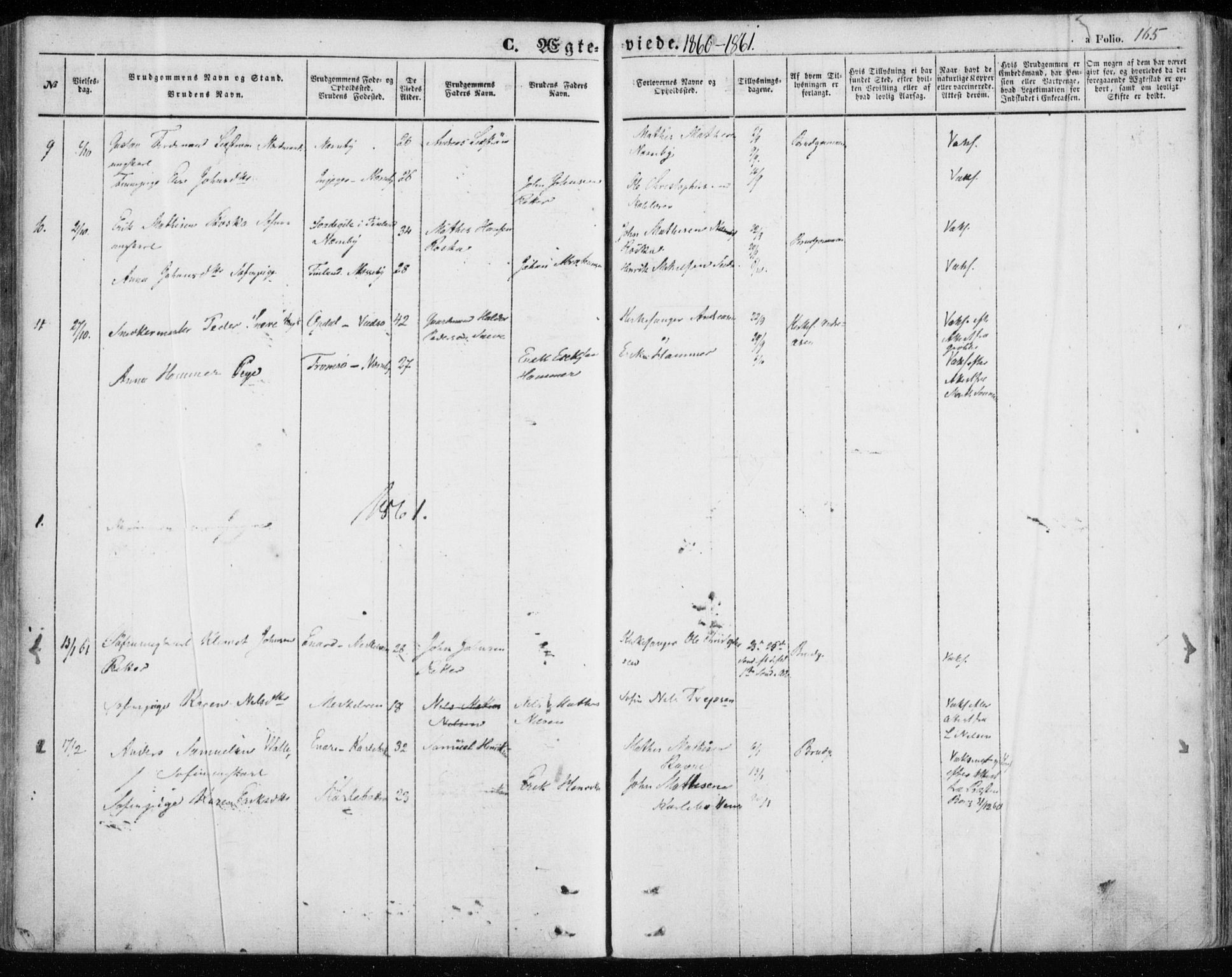 Nesseby sokneprestkontor, AV/SATØ-S-1330/H/Ha/L0002kirke: Parish register (official) no. 2, 1856-1864, p. 165