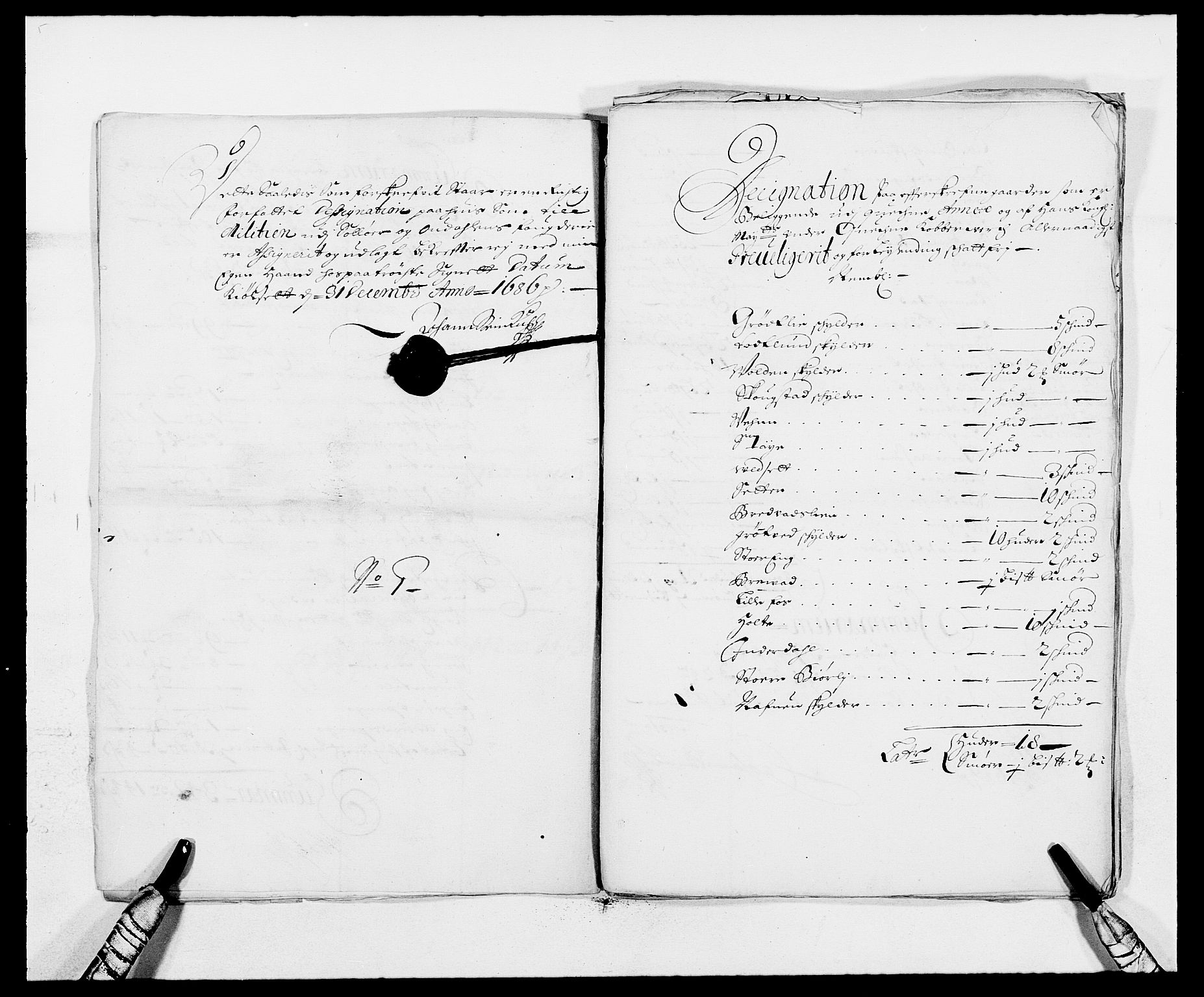 Rentekammeret inntil 1814, Reviderte regnskaper, Fogderegnskap, AV/RA-EA-4092/R13/L0823: Fogderegnskap Solør, Odal og Østerdal, 1686, p. 277