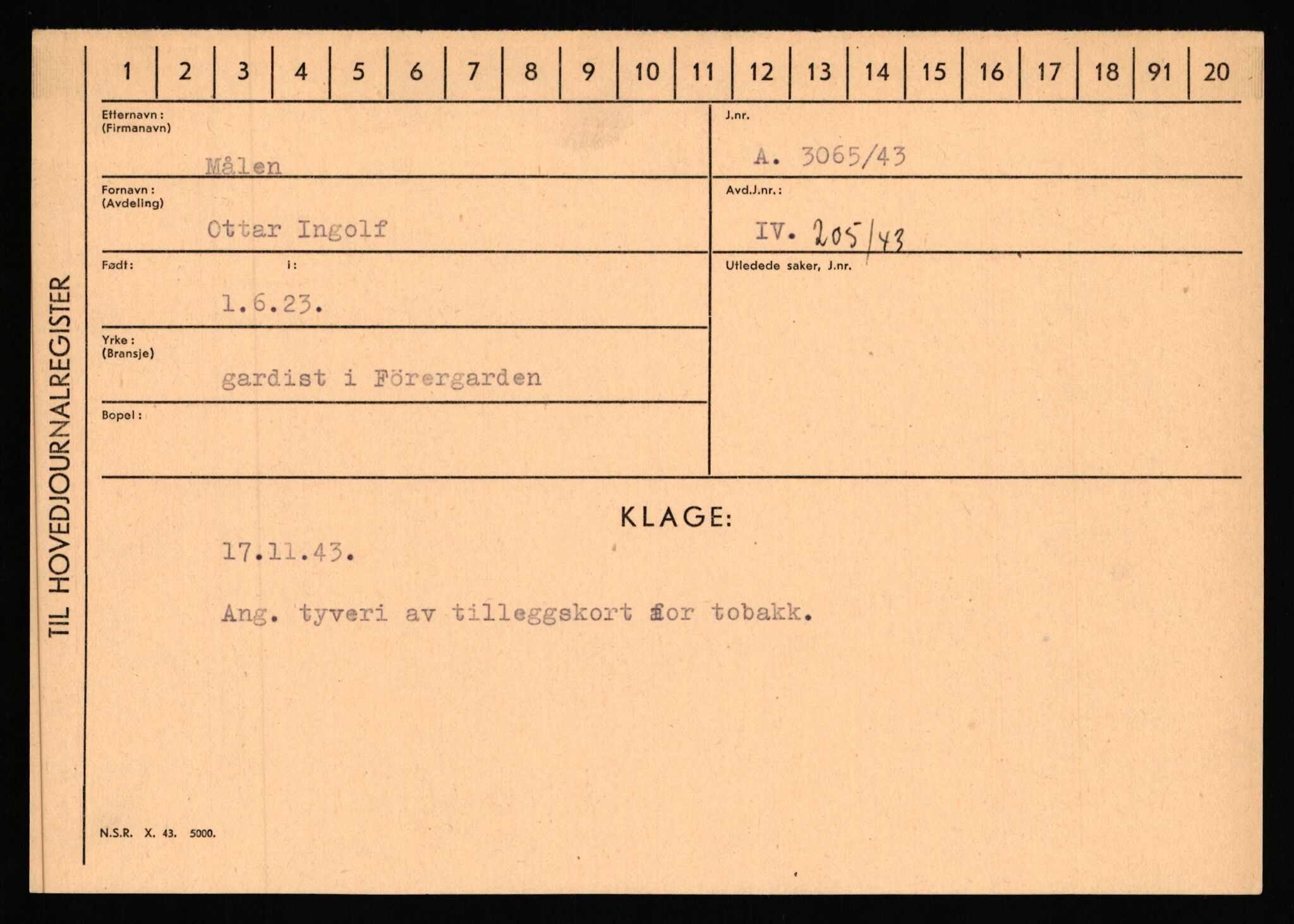 Statspolitiet - Hovedkontoret / Osloavdelingen, AV/RA-S-1329/C/Ca/L0010: Lind - Moksnes, 1943-1945, p. 2313