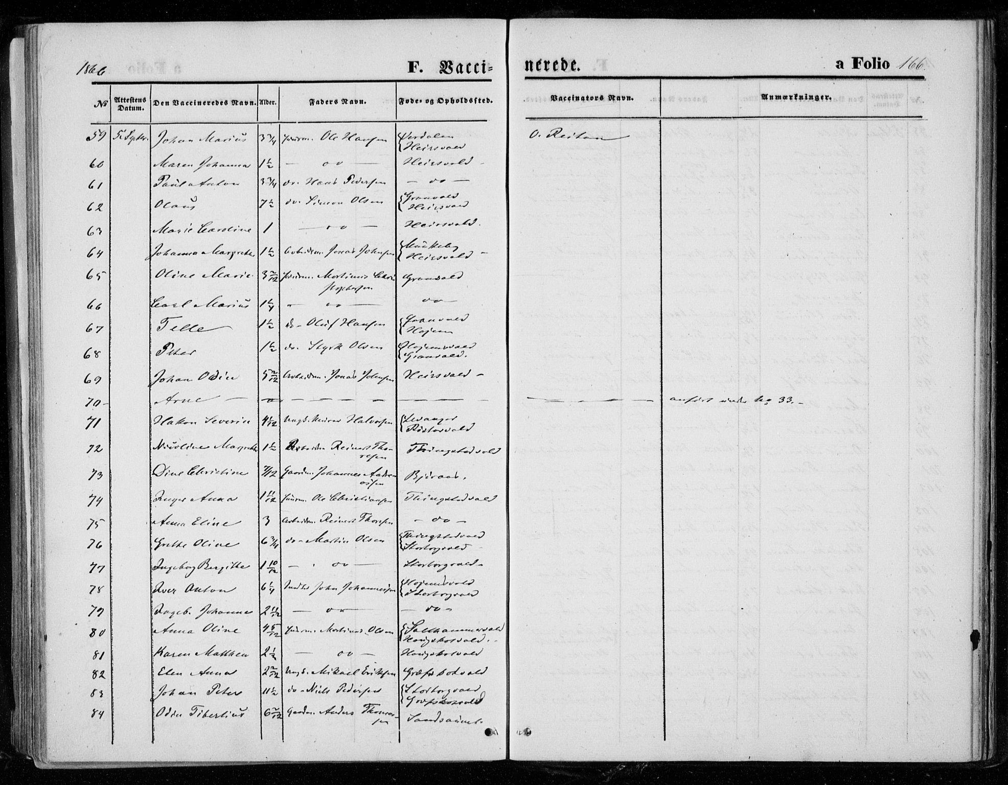 Ministerialprotokoller, klokkerbøker og fødselsregistre - Nord-Trøndelag, AV/SAT-A-1458/721/L0206: Parish register (official) no. 721A01, 1864-1874, p. 166