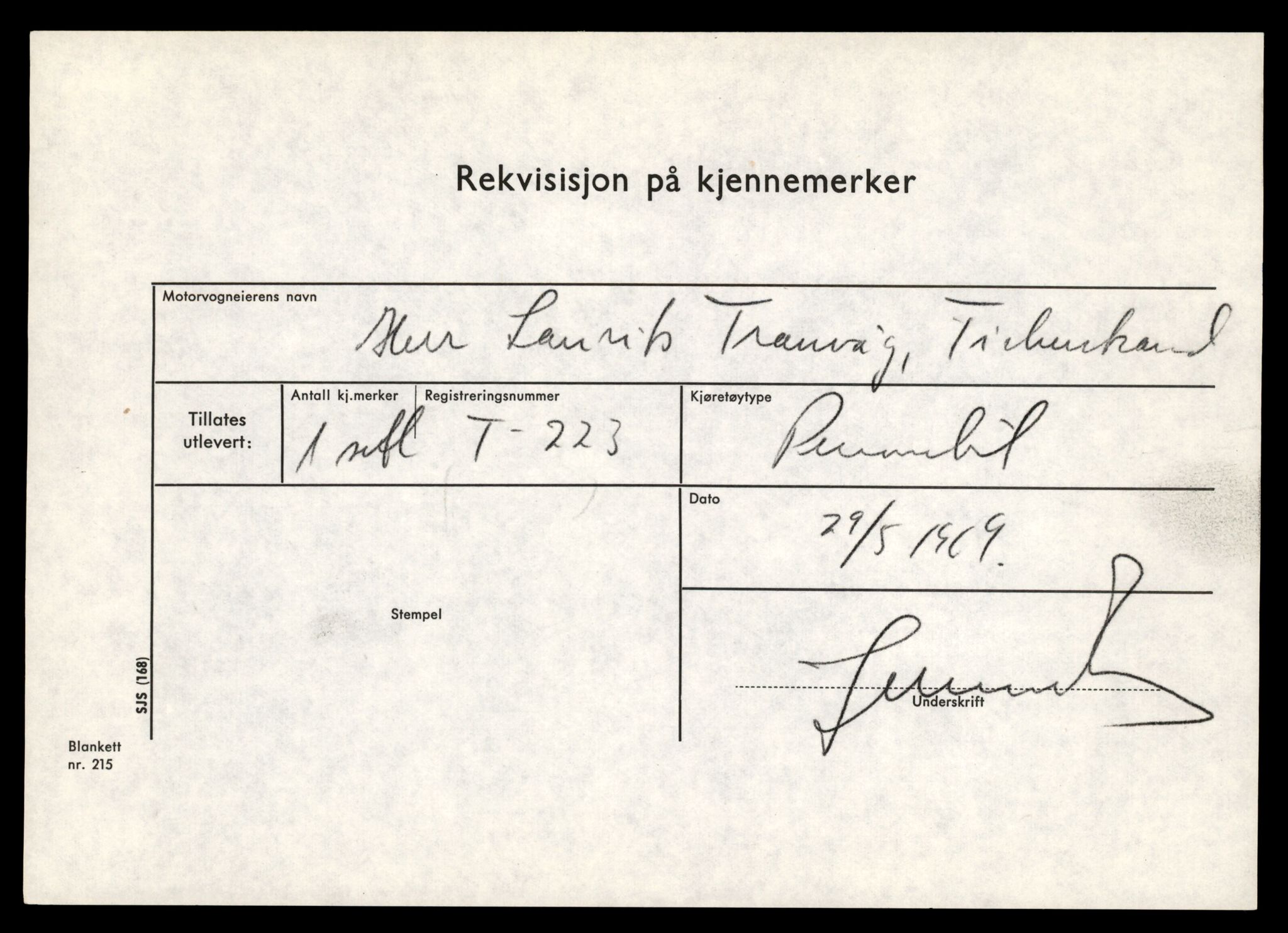 Møre og Romsdal vegkontor - Ålesund trafikkstasjon, SAT/A-4099/F/Fe/L0002: Registreringskort for kjøretøy T 128 - T 231, 1927-1998, p. 2746