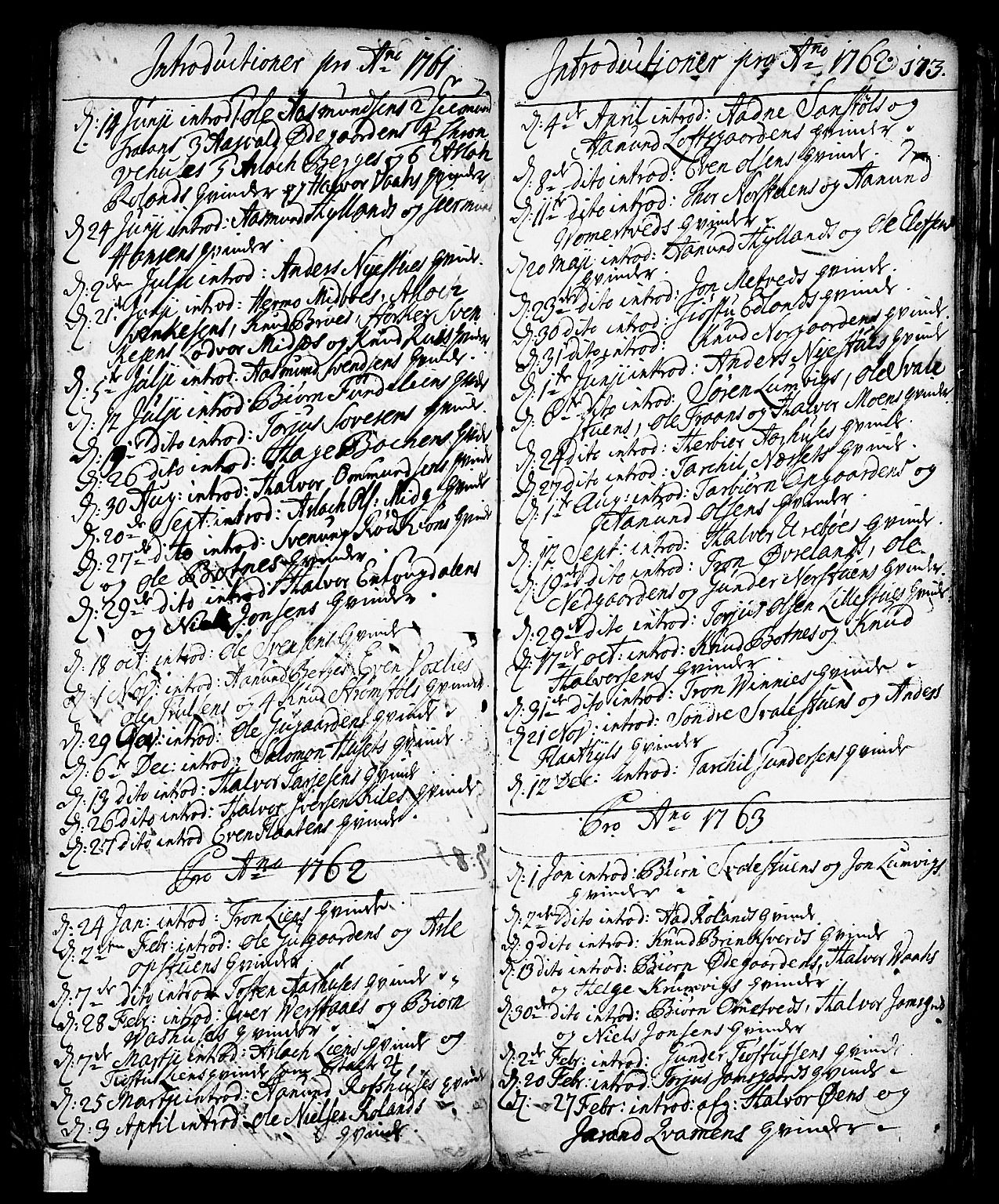 Vinje kirkebøker, SAKO/A-312/F/Fa/L0001: Parish register (official) no. I 1, 1717-1766, p. 173
