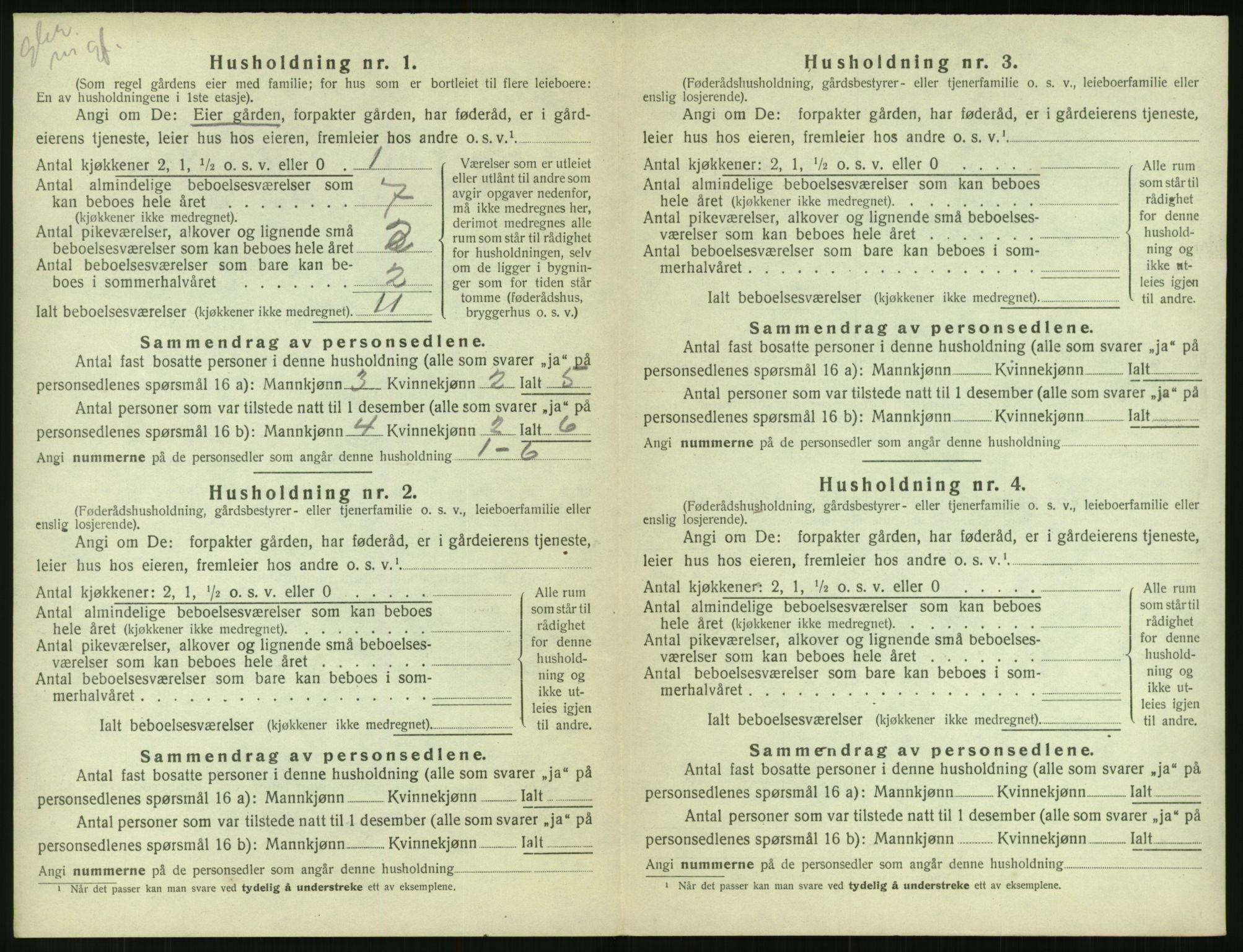 SAK, 1920 census for Gjøvdal, 1920, p. 55