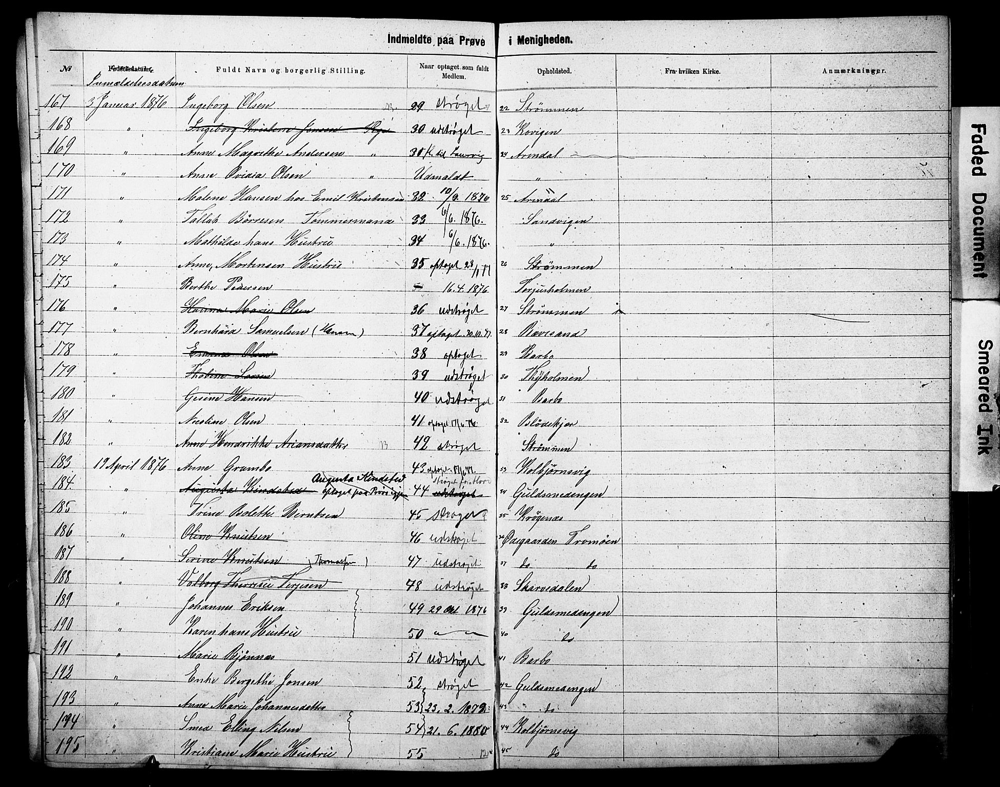 Metodistmenigheten, Arendal, AV/SAK-1292-0011/F/Fa/L0002: Dissenter register no. F-3, 1867-1884