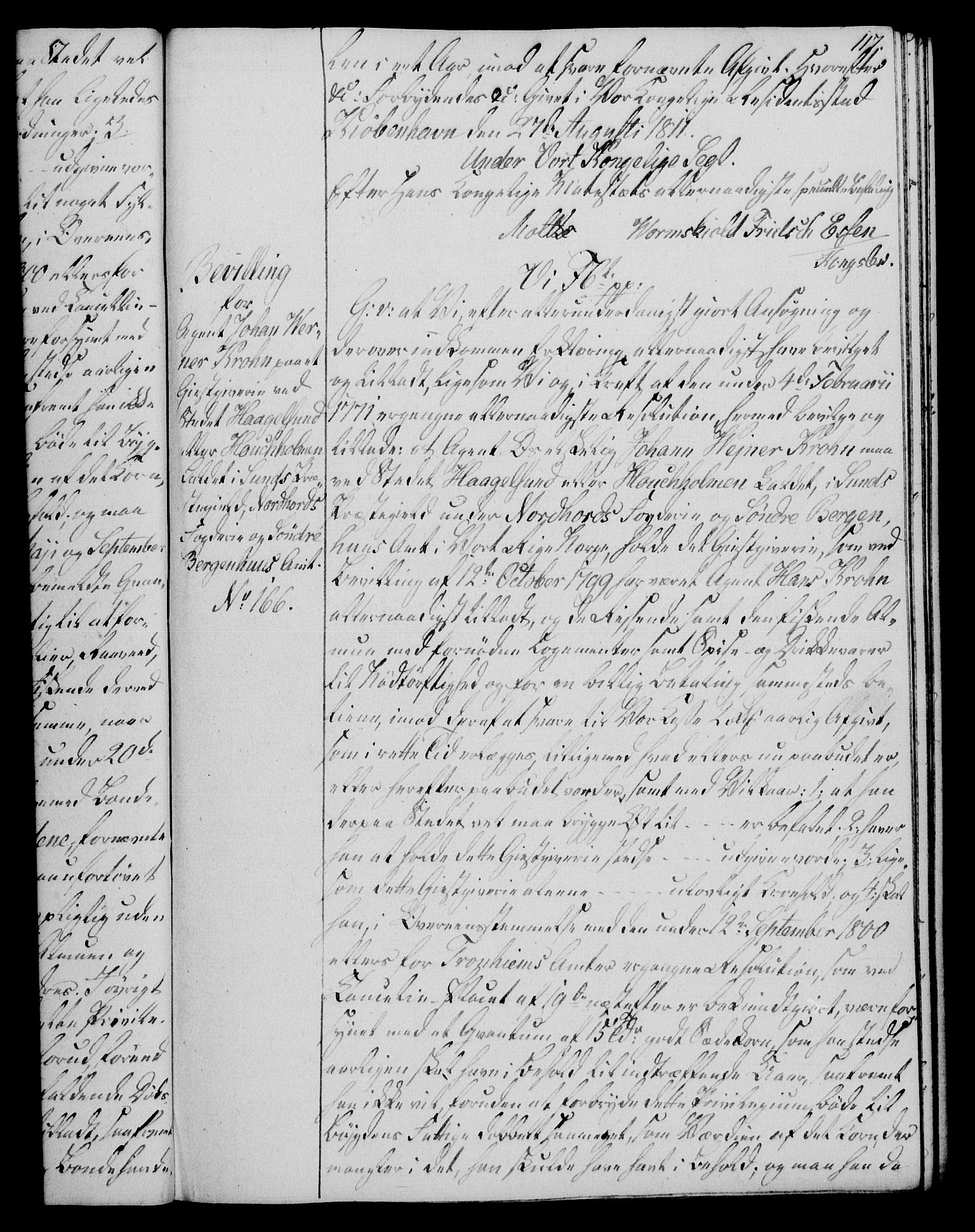 Rentekammeret, Kammerkanselliet, AV/RA-EA-3111/G/Gg/Gga/L0020: Norsk ekspedisjonsprotokoll med register (merket RK 53.20), 1811-1814, p. 117