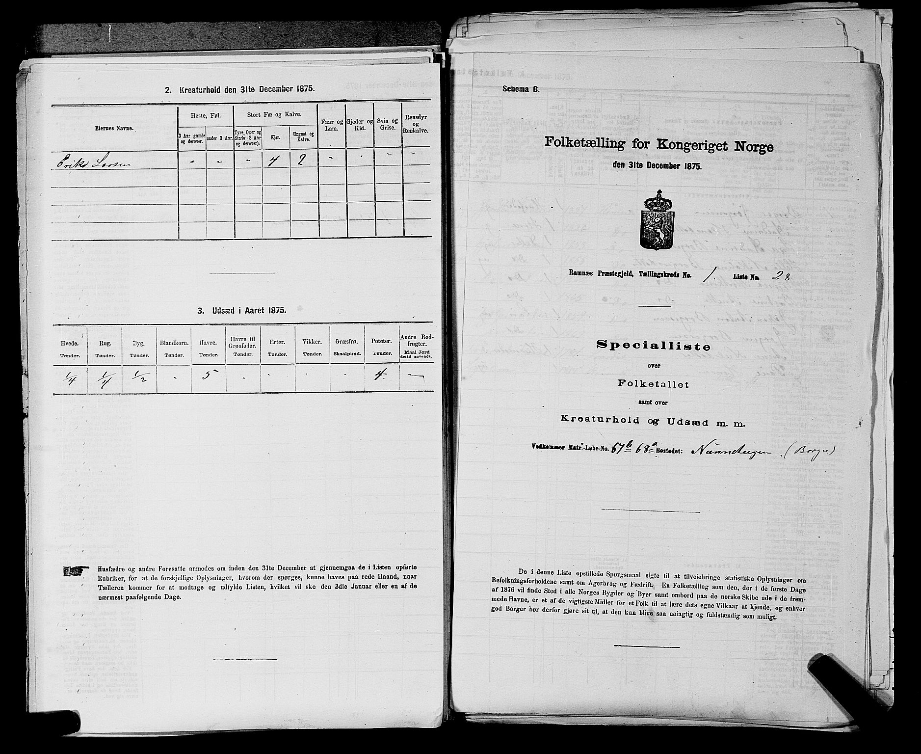 SAKO, 1875 census for 0718P Ramnes, 1875, p. 94