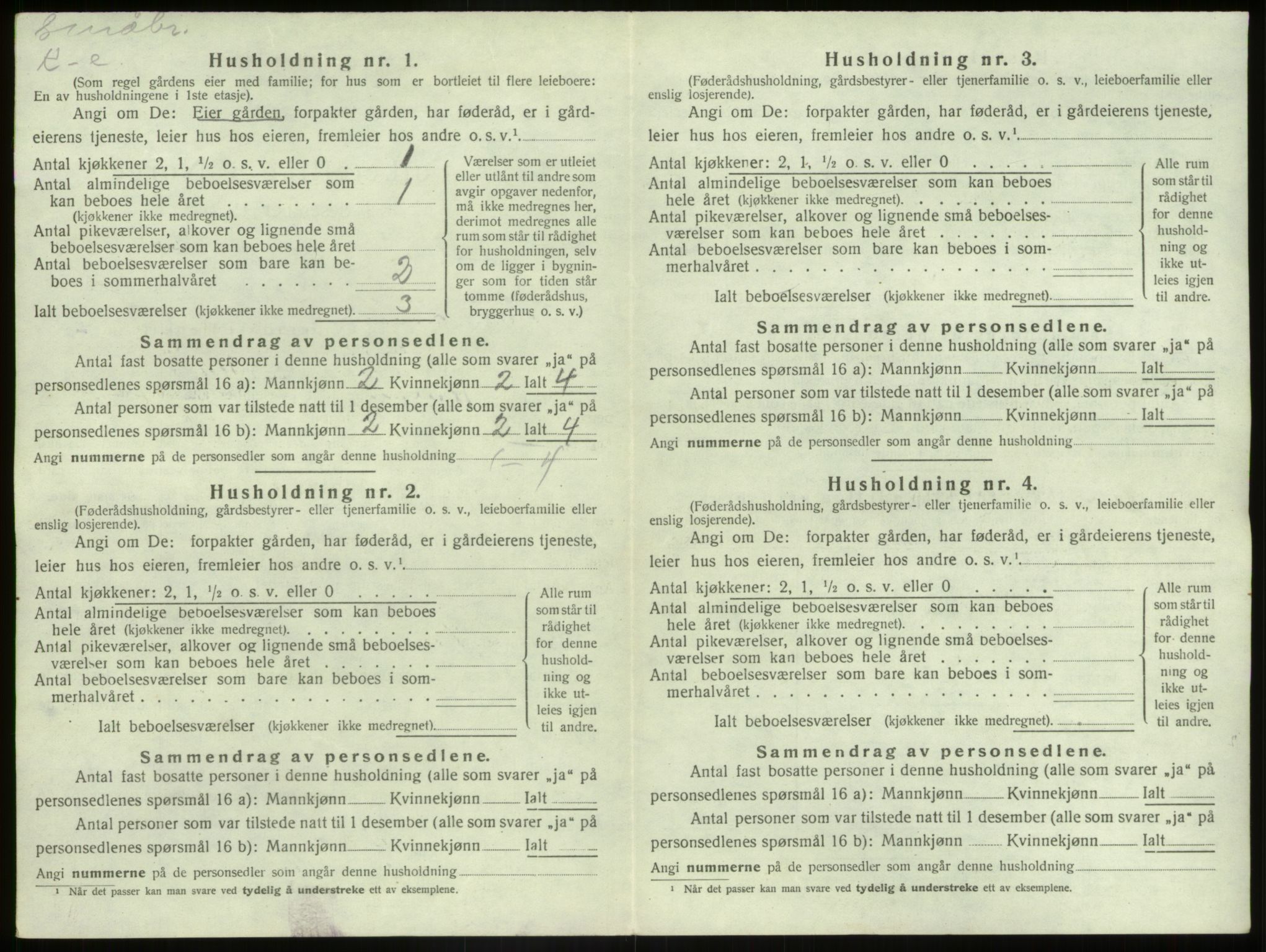 SAB, 1920 census for Bremanger, 1920, p. 60