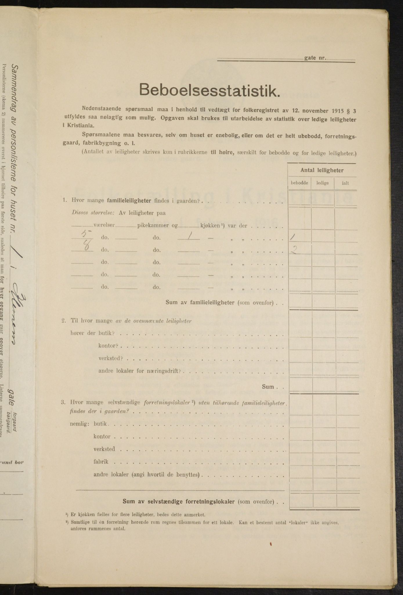 OBA, Municipal Census 1916 for Kristiania, 1916, p. 12834