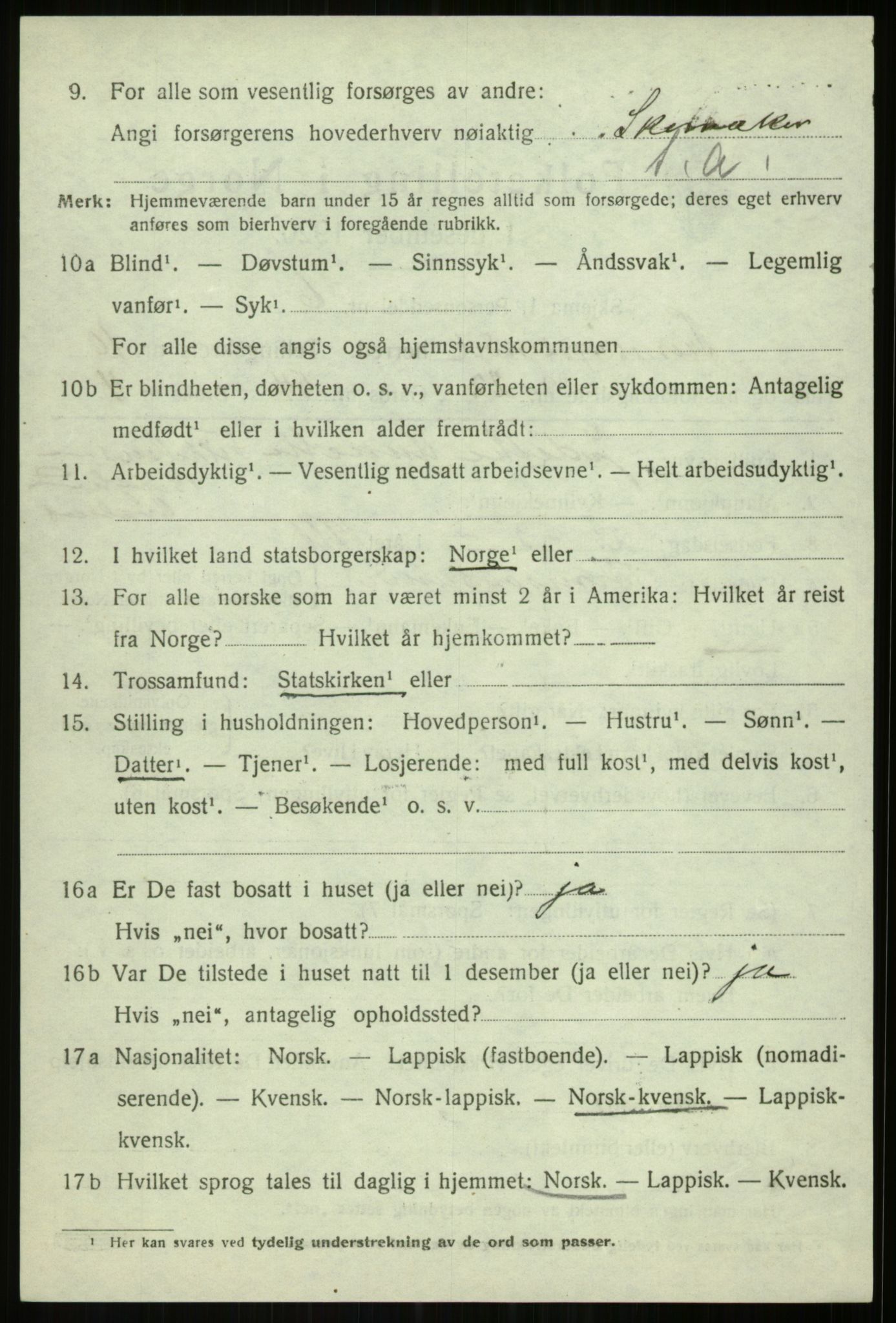 SATØ, 1920 census for Tromsøysund, 1920, p. 7235