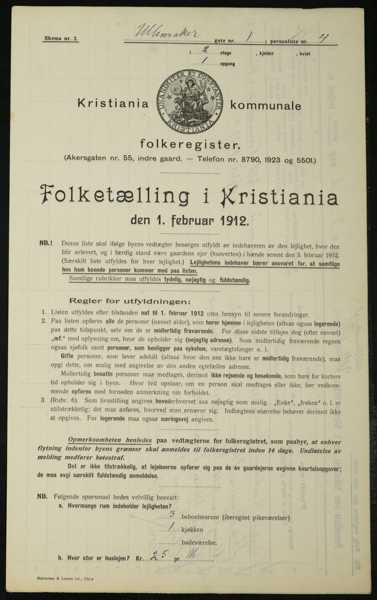 OBA, Municipal Census 1912 for Kristiania, 1912, p. 118721