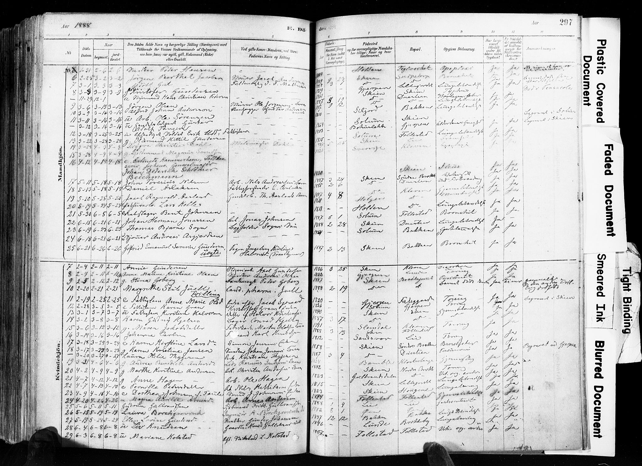 Skien kirkebøker, AV/SAKO-A-302/F/Fa/L0009: Parish register (official) no. 9, 1878-1890, p. 297