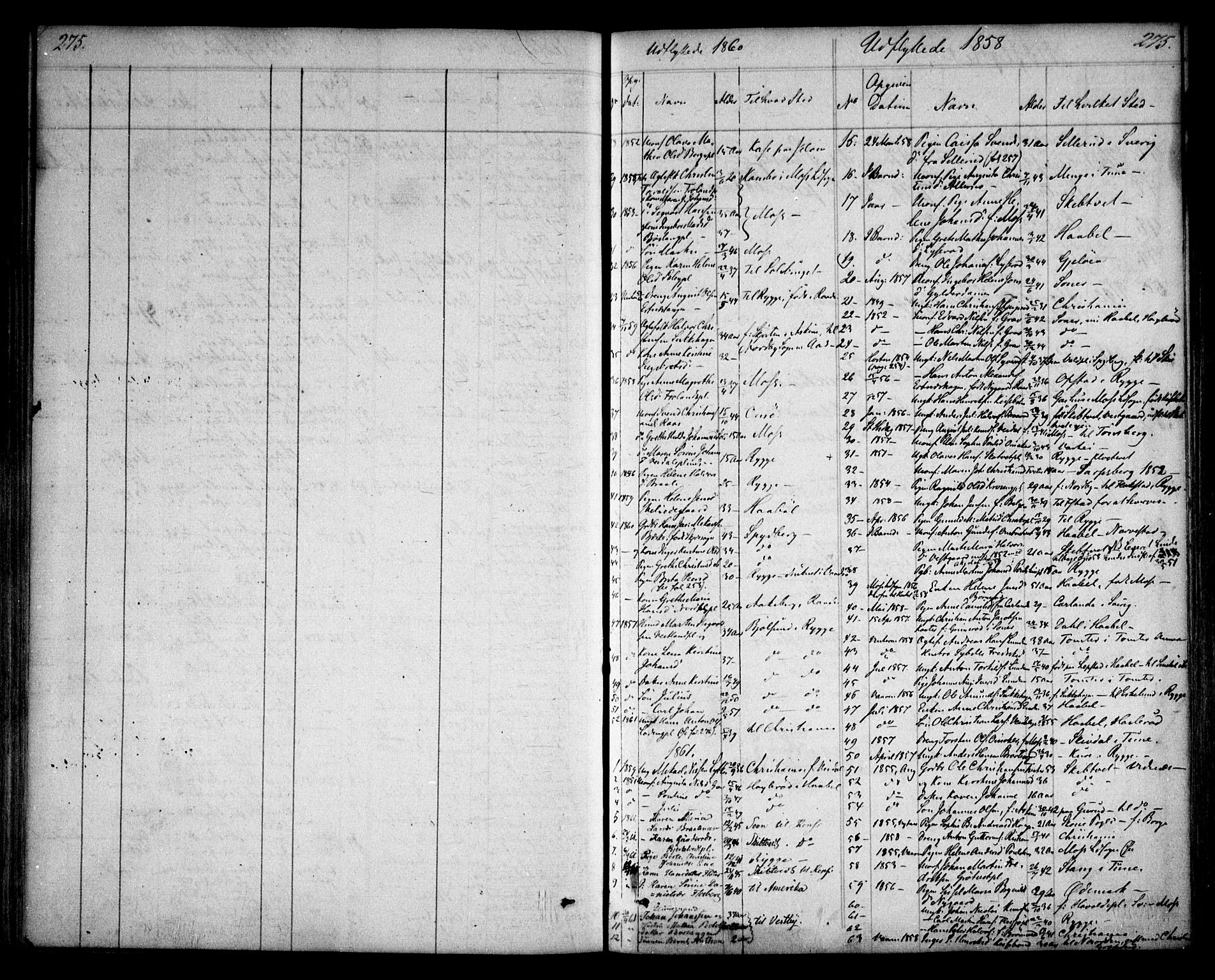 Våler prestekontor Kirkebøker, AV/SAO-A-11083/F/Fa/L0006: Parish register (official) no. I 6, 1840-1861, p. 275