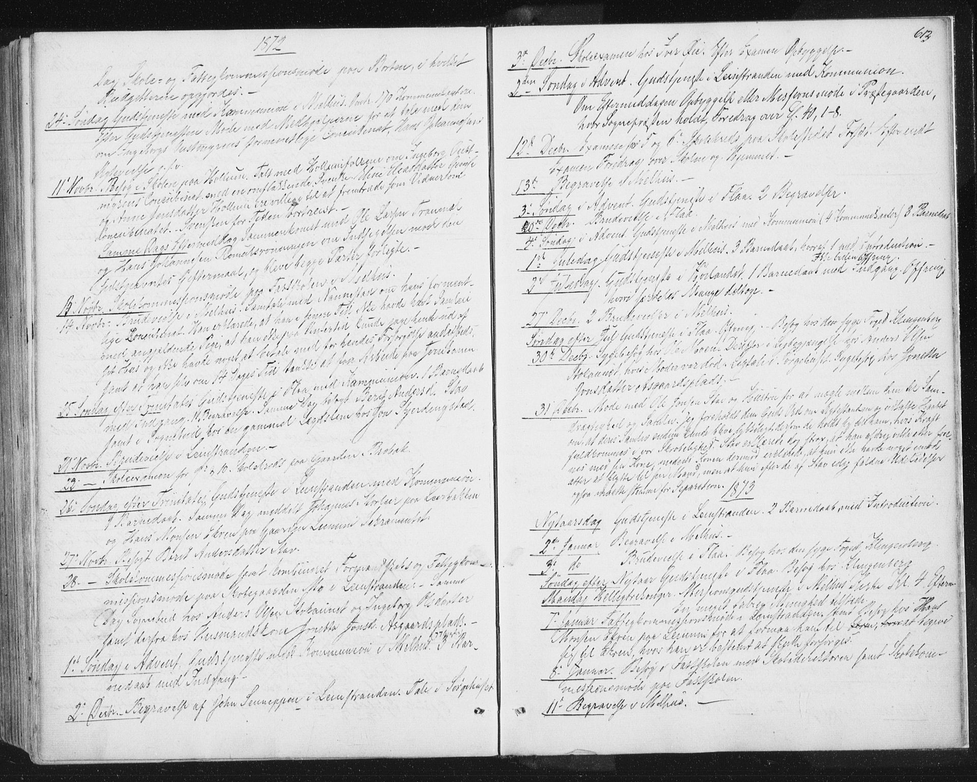 Ministerialprotokoller, klokkerbøker og fødselsregistre - Sør-Trøndelag, SAT/A-1456/691/L1077: Parish register (official) no. 691A09, 1862-1873, p. 613