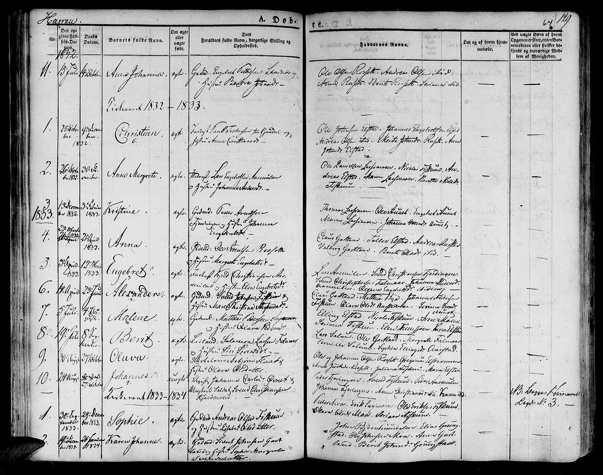 Ministerialprotokoller, klokkerbøker og fødselsregistre - Nord-Trøndelag, AV/SAT-A-1458/758/L0510: Parish register (official) no. 758A01 /3, 1821-1841, p. 64