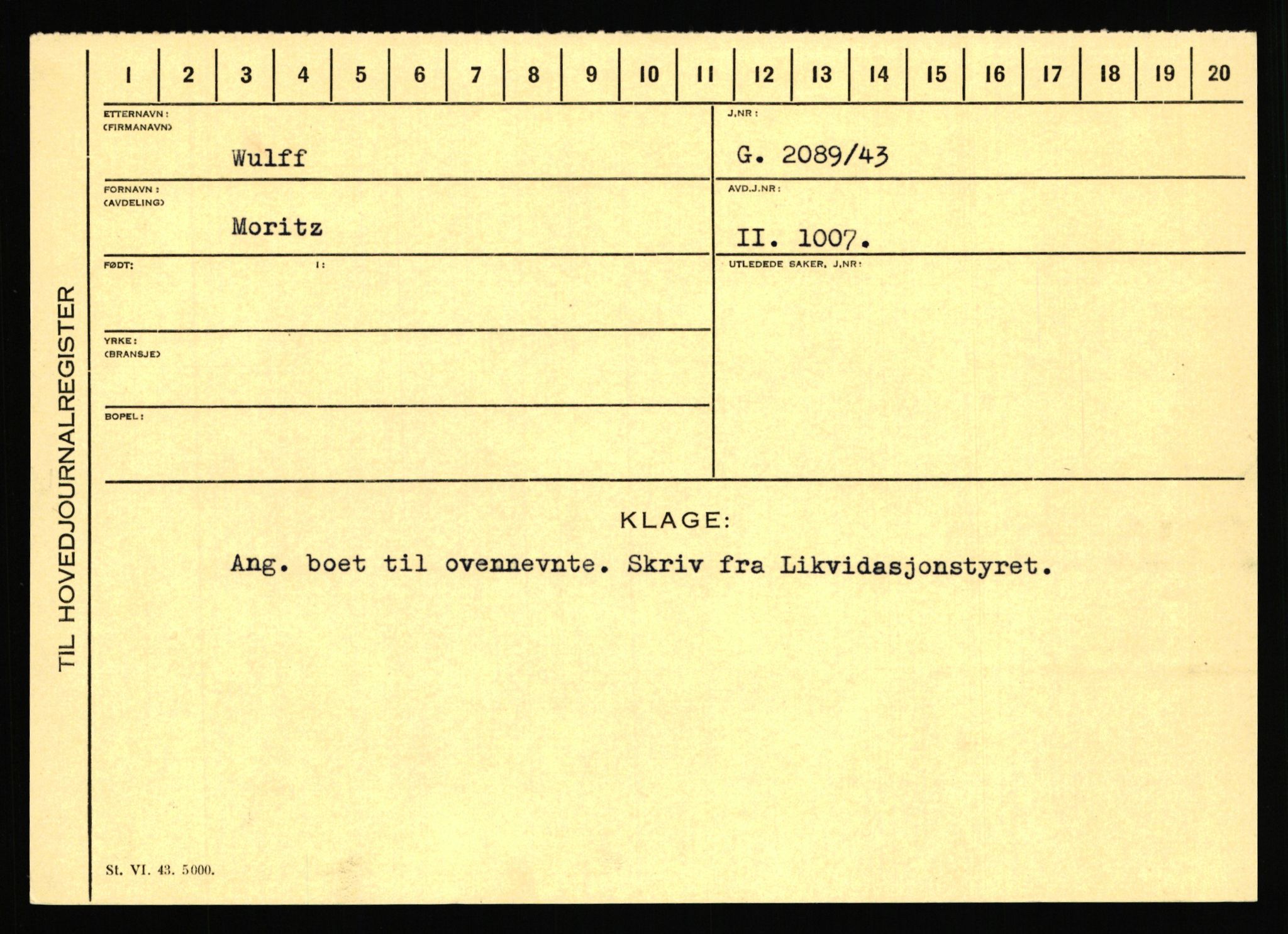 Statspolitiet - Hovedkontoret / Osloavdelingen, AV/RA-S-1329/C/Ca/L0016: Uberg - Øystese, 1943-1945, p. 3176