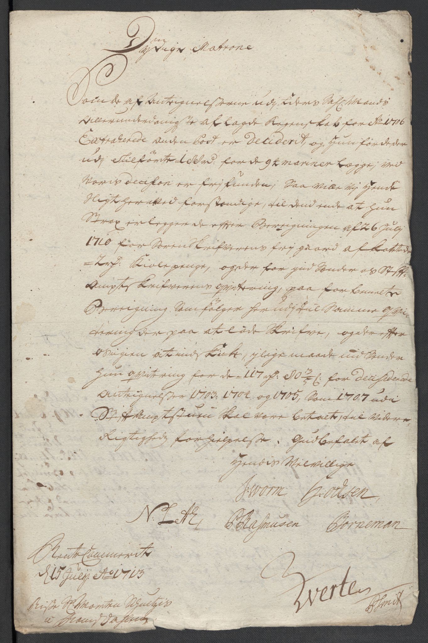 Rentekammeret inntil 1814, Reviderte regnskaper, Fogderegnskap, AV/RA-EA-4092/R55/L3657: Fogderegnskap Romsdal, 1706, p. 207