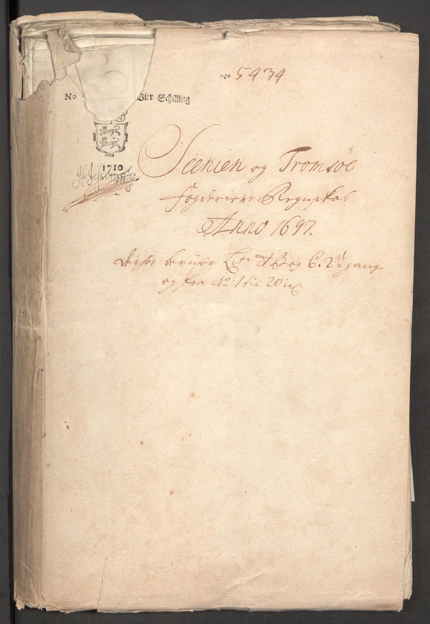 Rentekammeret inntil 1814, Reviderte regnskaper, Fogderegnskap, AV/RA-EA-4092/R68/L4754: Fogderegnskap Senja og Troms, 1697-1699, p. 3