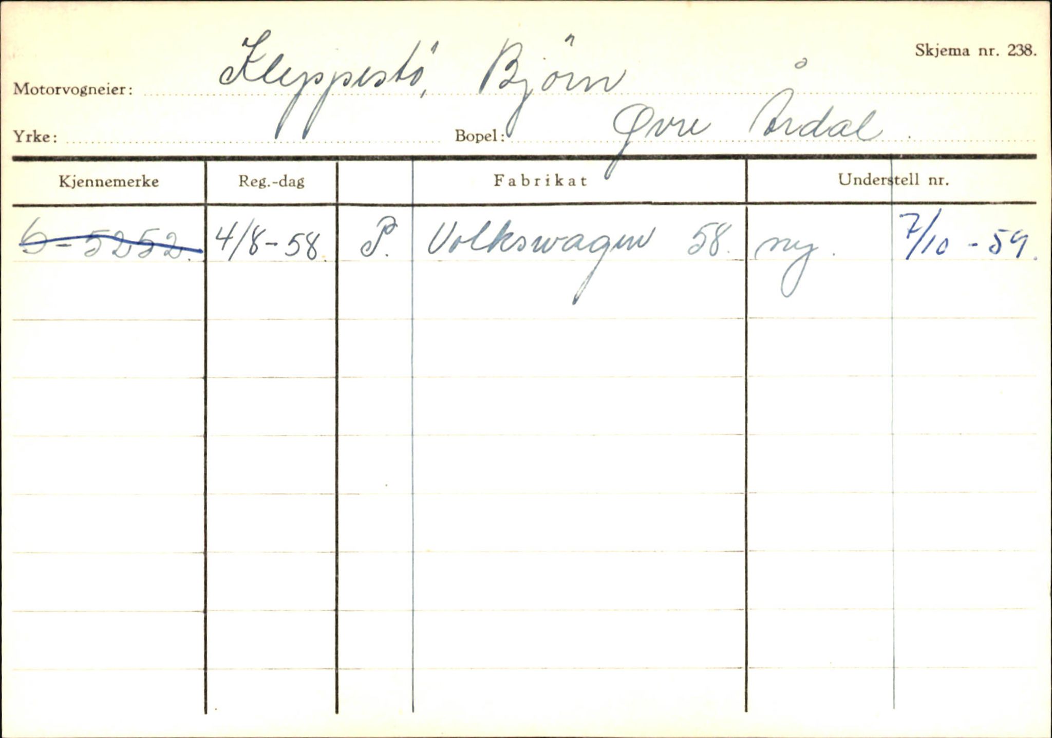 Statens vegvesen, Sogn og Fjordane vegkontor, AV/SAB-A-5301/4/F/L0145: Registerkort Vågsøy S-Å. Årdal I-P, 1945-1975, p. 1158