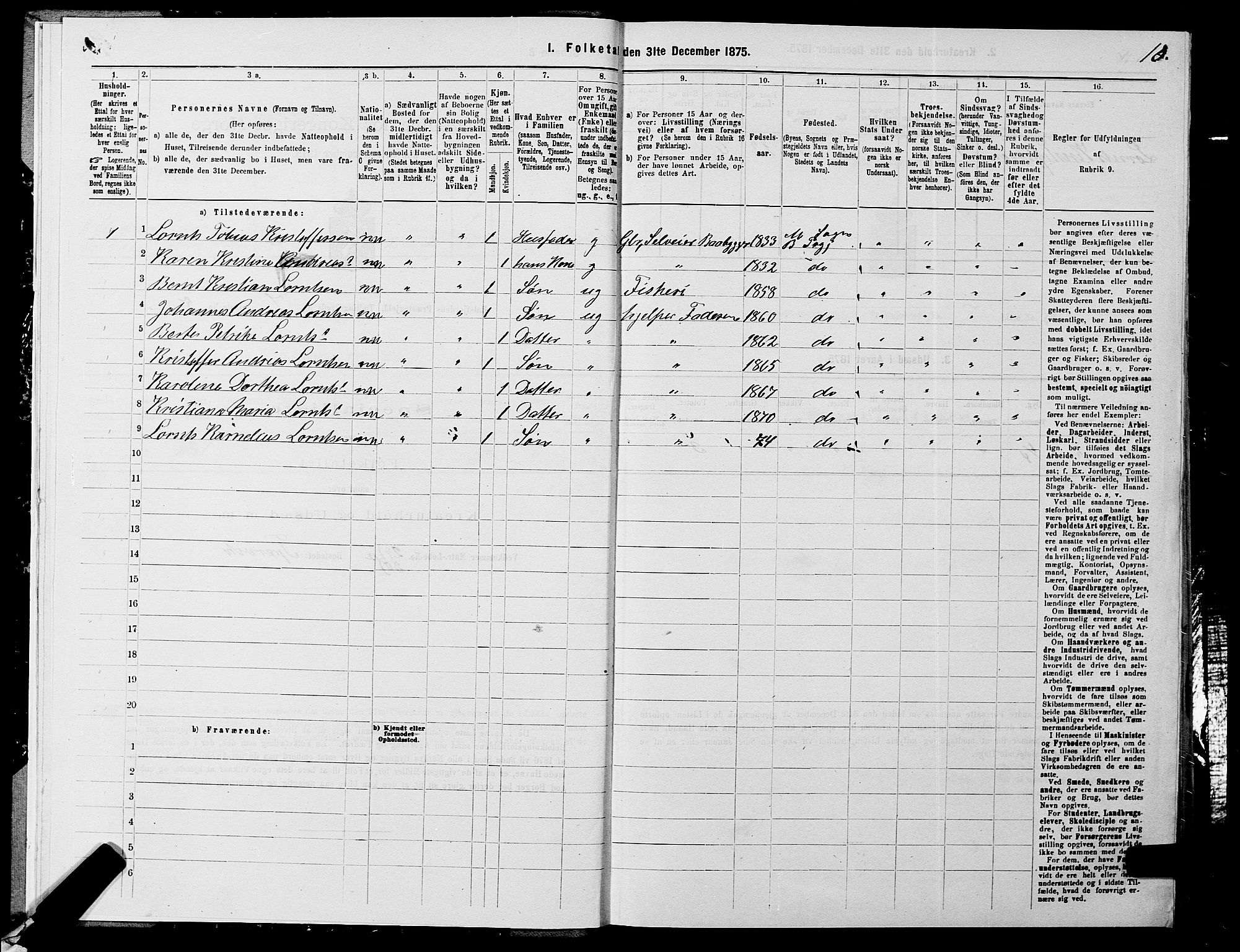 SATØ, 1875 census for 1933P Balsfjord, 1875, p. 4010