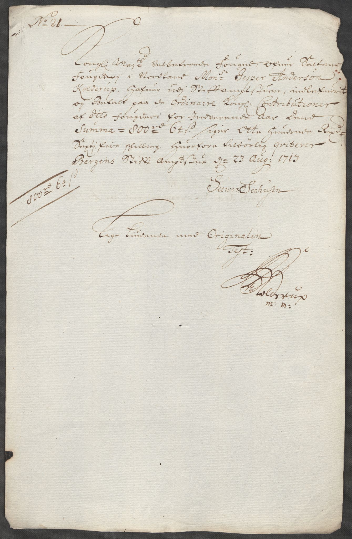 Rentekammeret inntil 1814, Reviderte regnskaper, Fogderegnskap, RA/EA-4092/R66/L4583: Fogderegnskap Salten, 1713, p. 210